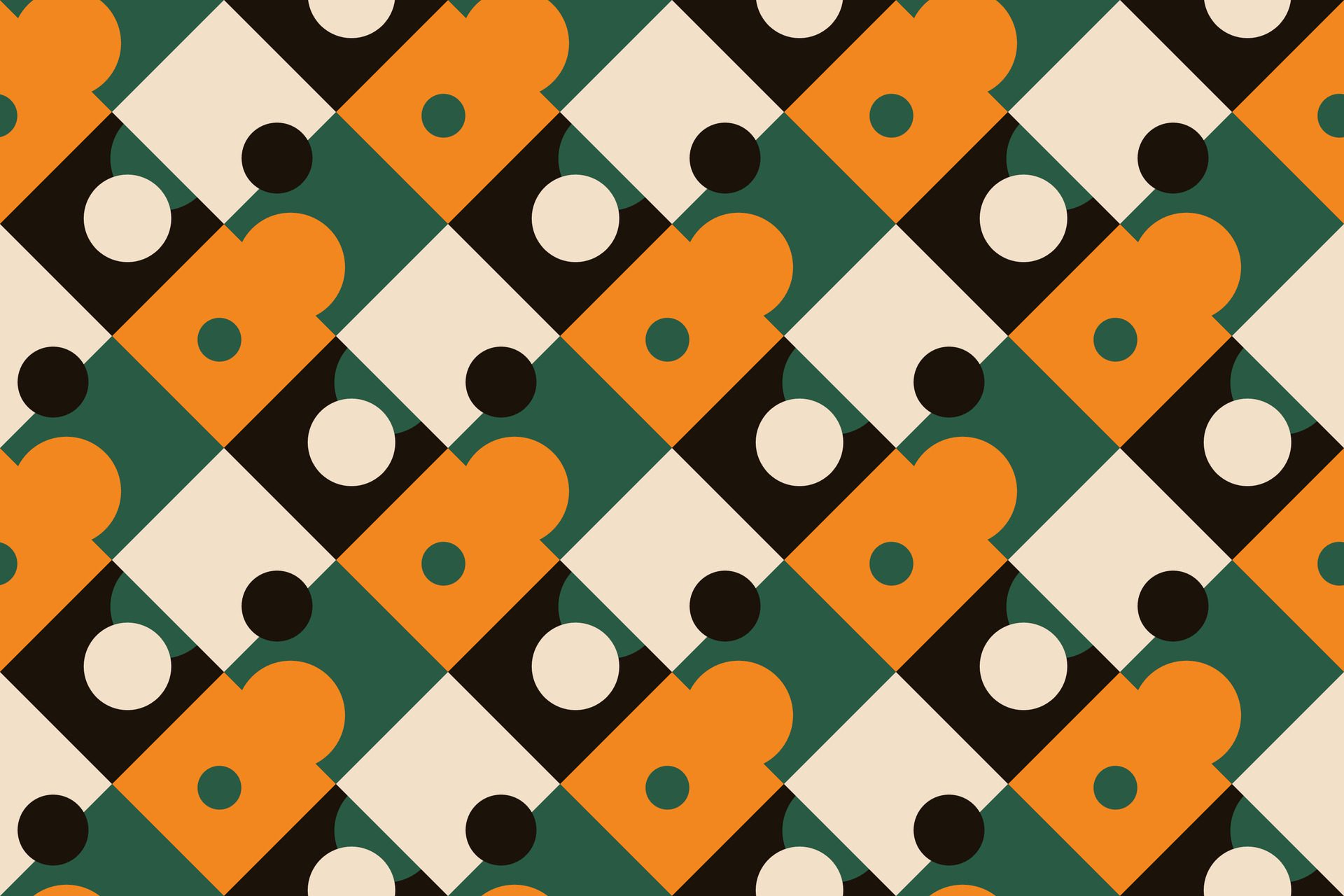 a colorful pattern with a yellow and green design Free Vector