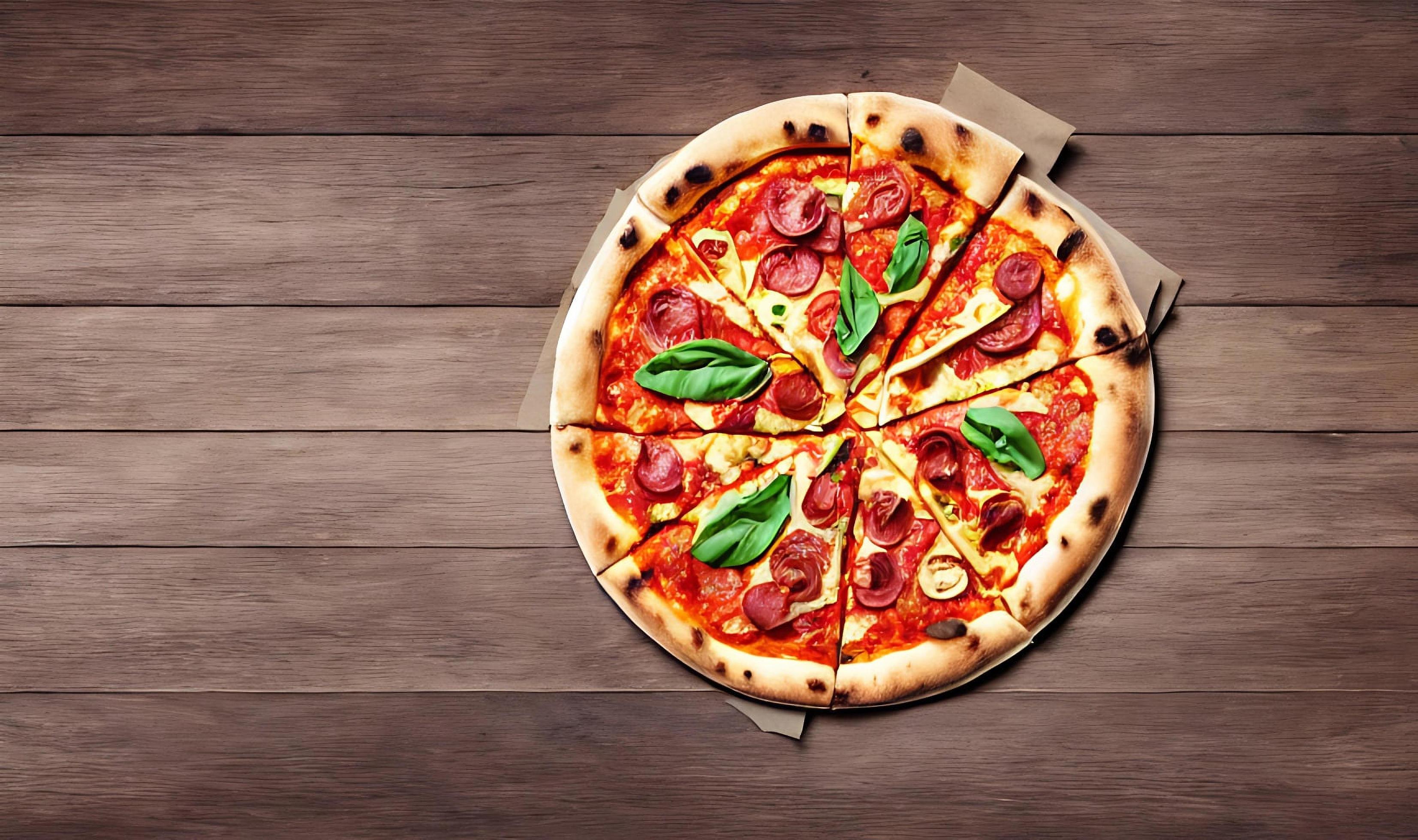 Pizza. Traditional Italian cuisine fast food. Stock Free