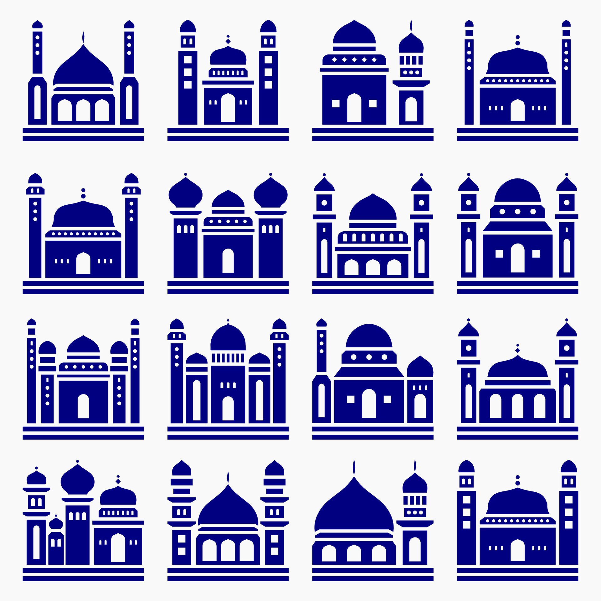 Mosque Muslim Pattern for decoration, background, panel, and cnc cutting Free Vector