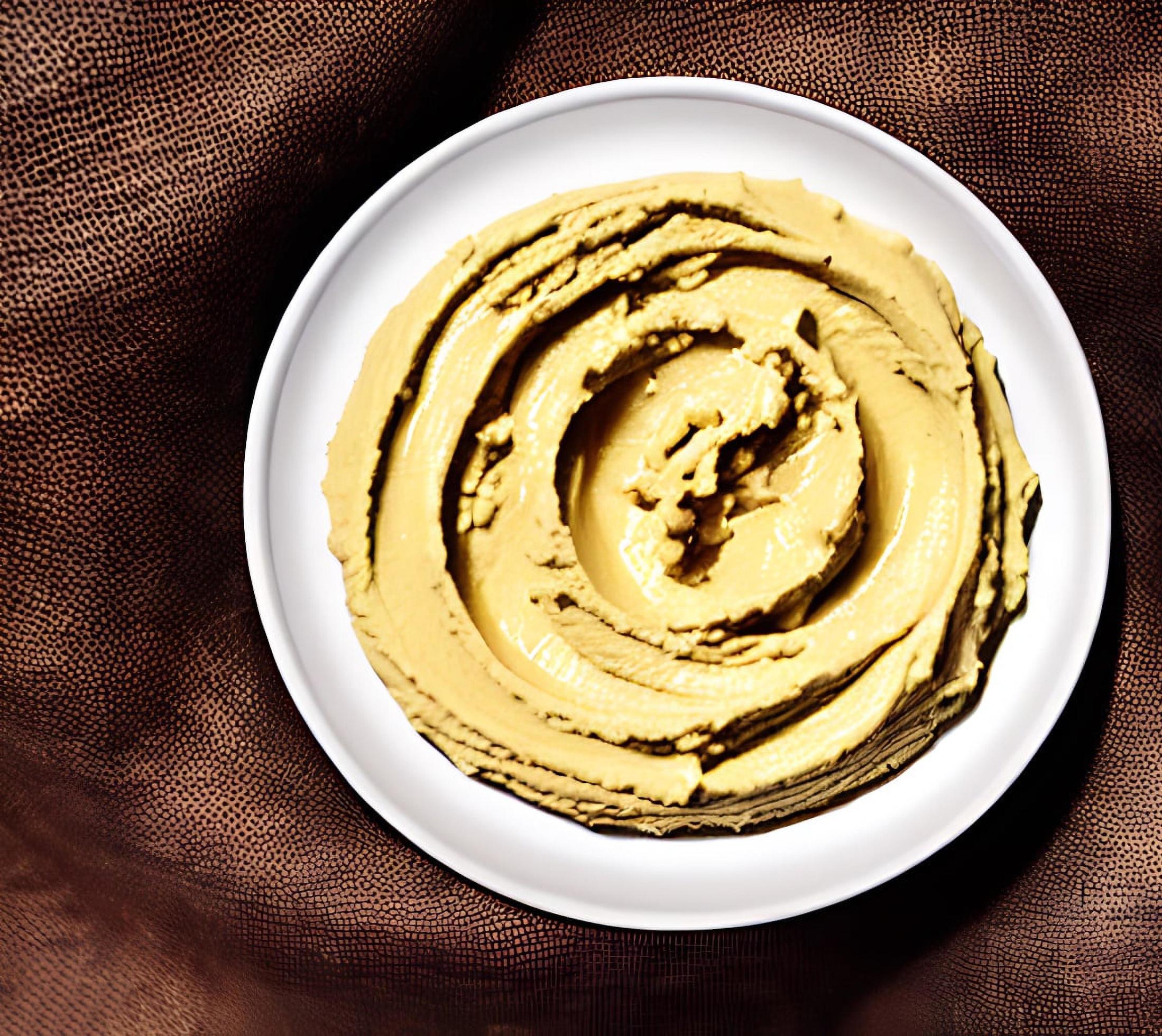 Healthy food. Traditional freshly made organic hummus. Stock Free