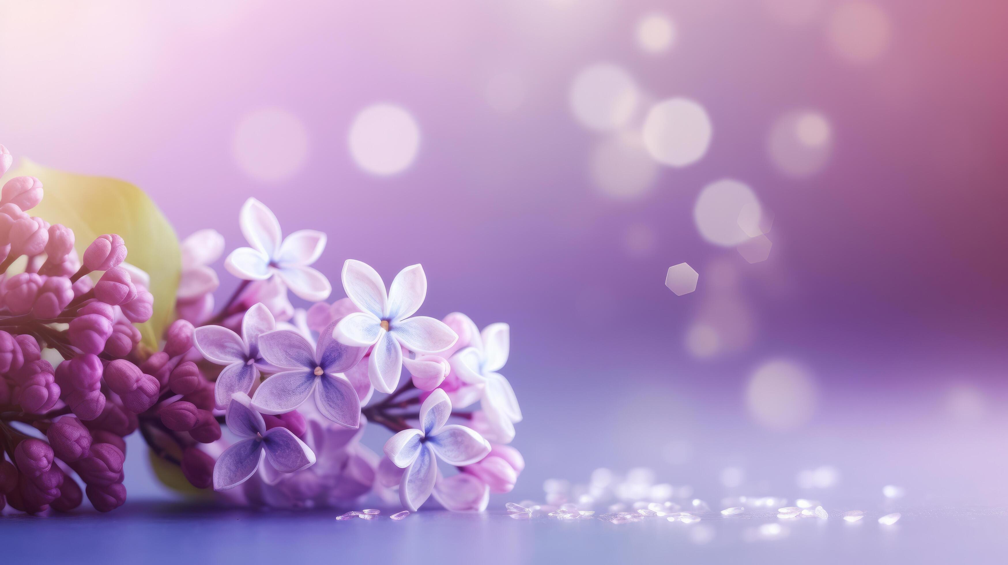 Lilac flower bokeh background. Illustration Stock Free