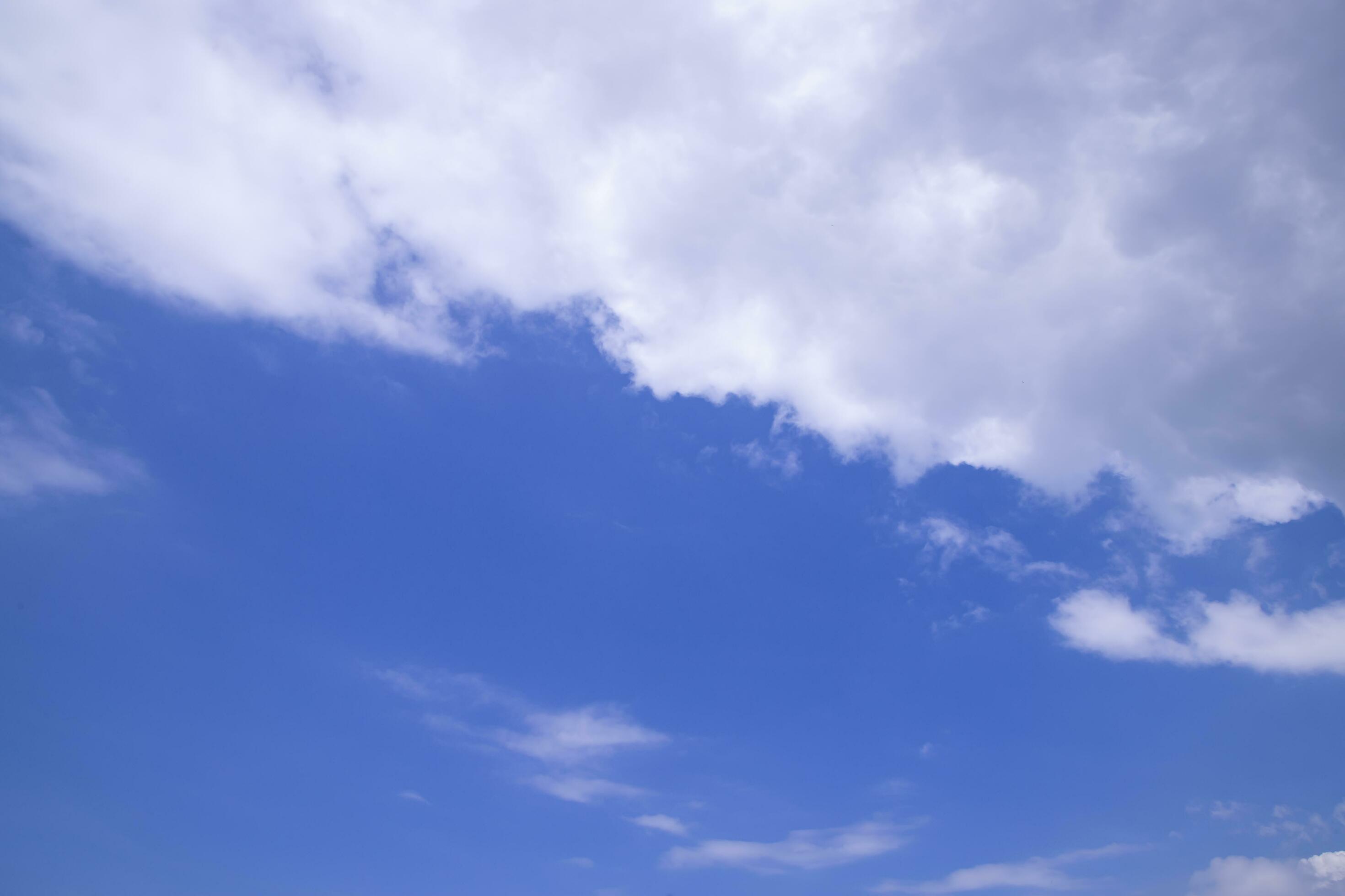 Beautiful Blue Sky With White Cloudy Dramatic Natural abstract background view Stock Free