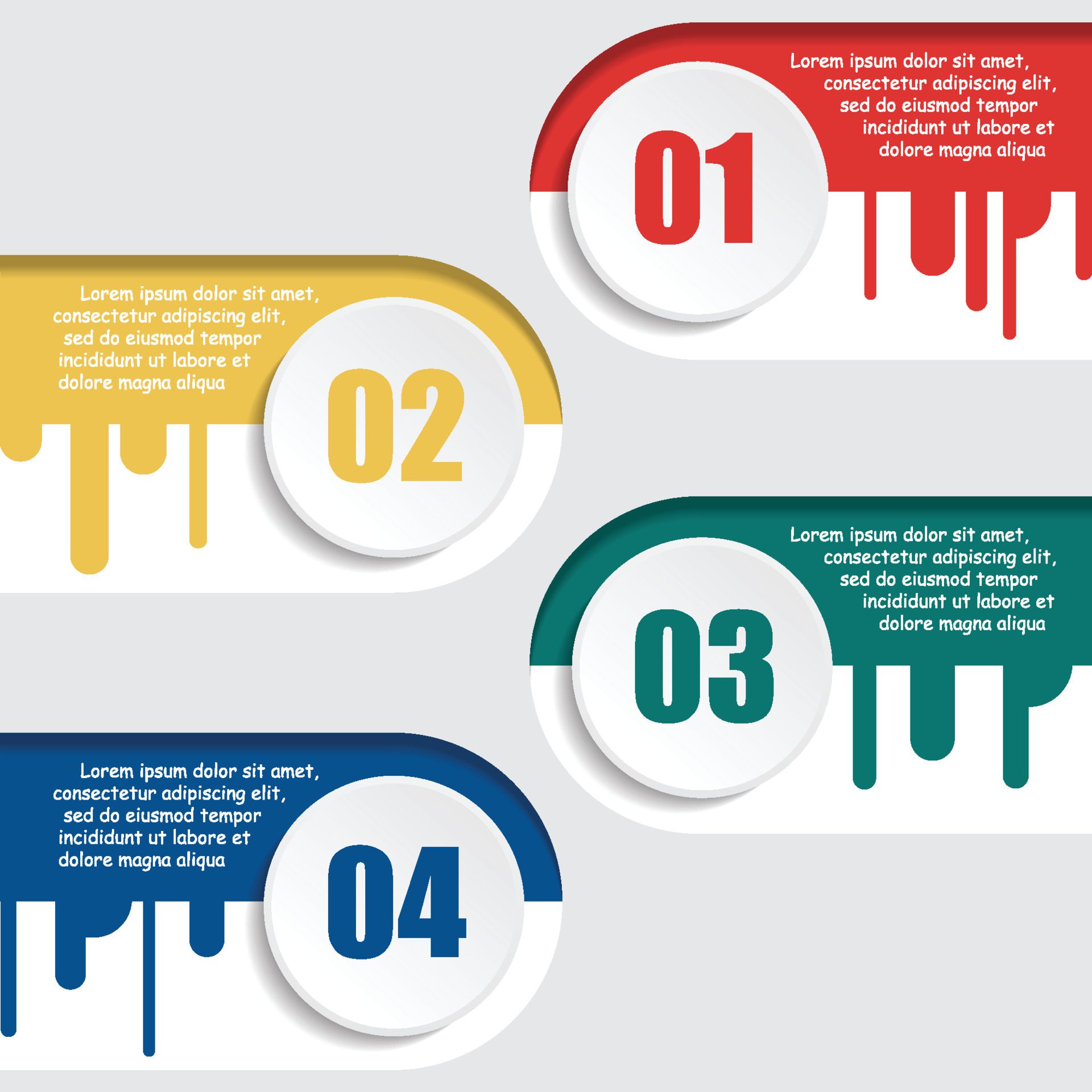 Abstract infographics number options template. Vector illustration. can be used for workflow layout, diagram, business step options, banner, web design Free Vector