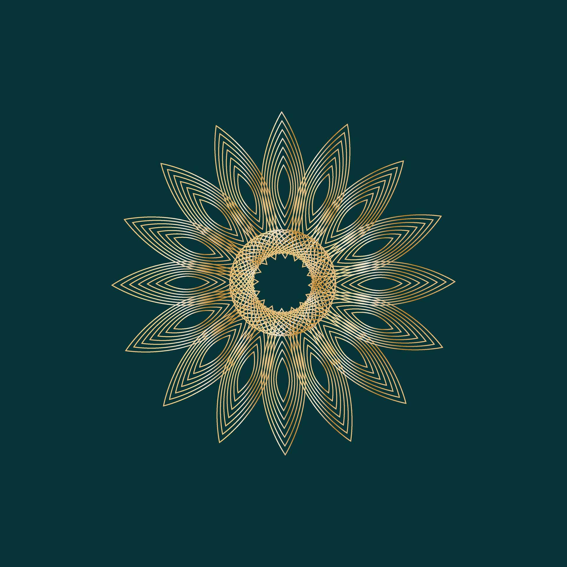 Flower vector with golden color theme Stock Free and Free SVG