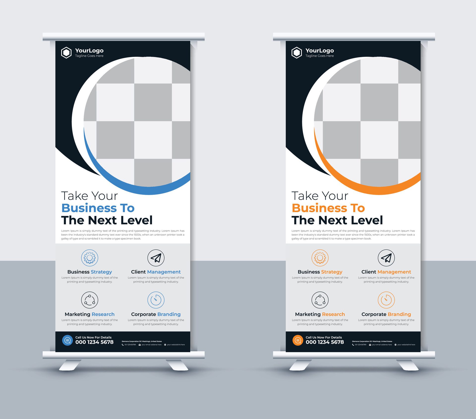 Creative roll up banner design template, Free Free Vector