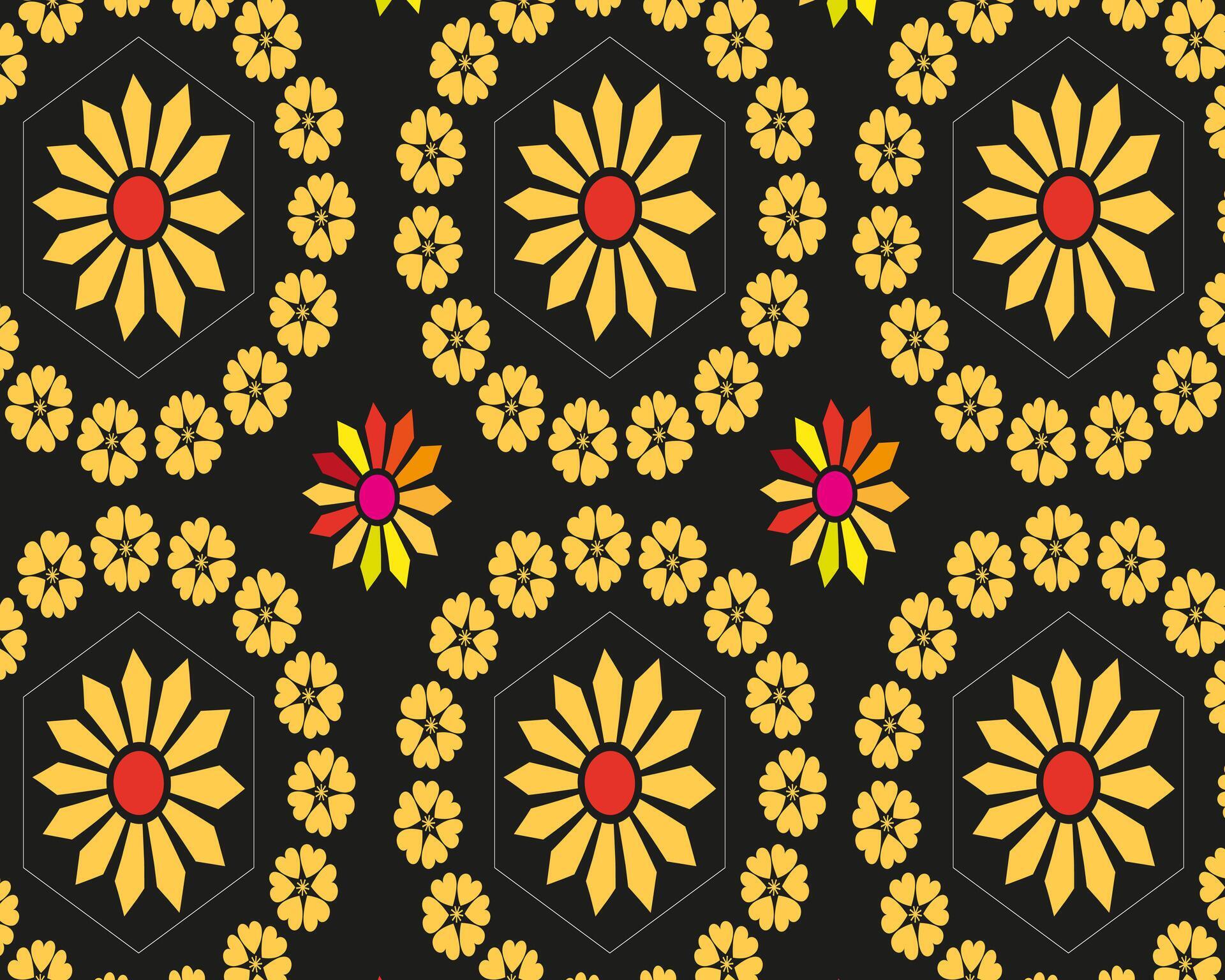 a pattern of flowers on a background. Stock Free