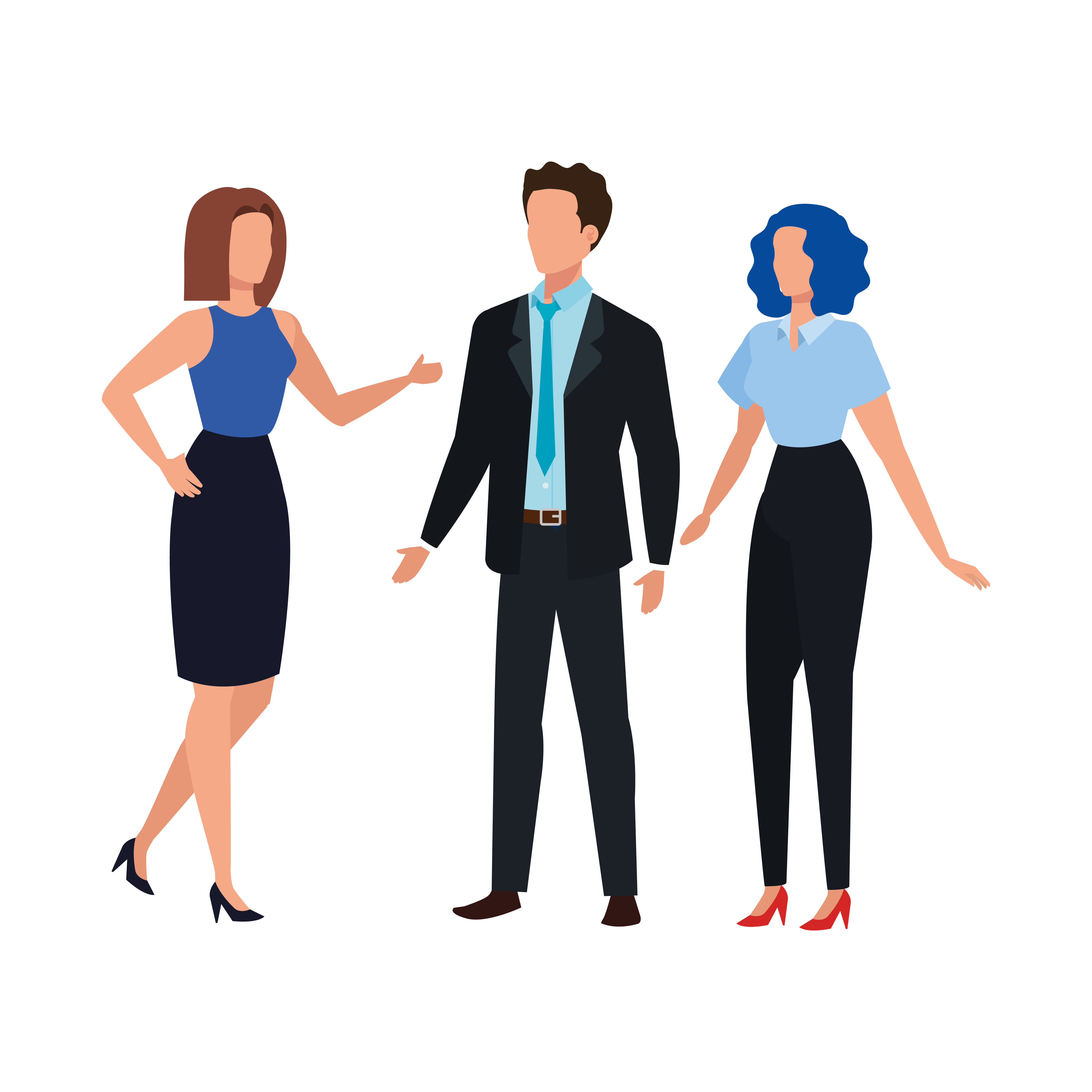 business people elegant avatar character Free Vector