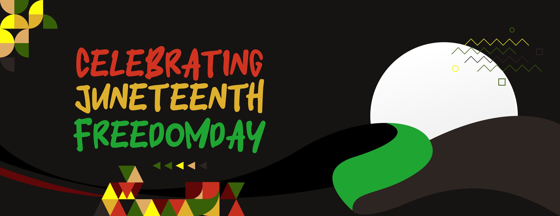 Juneteenth freedom day banner. African American Freedom Day to celebrate. Abstract background with geometric design for Juneteenth Freedom day Free Vector