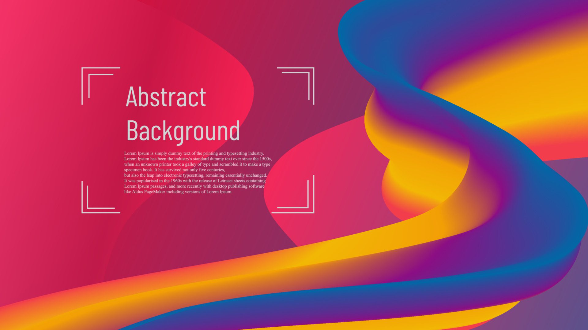 color full 3d abstract dynamic line blend with red background, modern gradient fluid flow wallpaper Free Vector