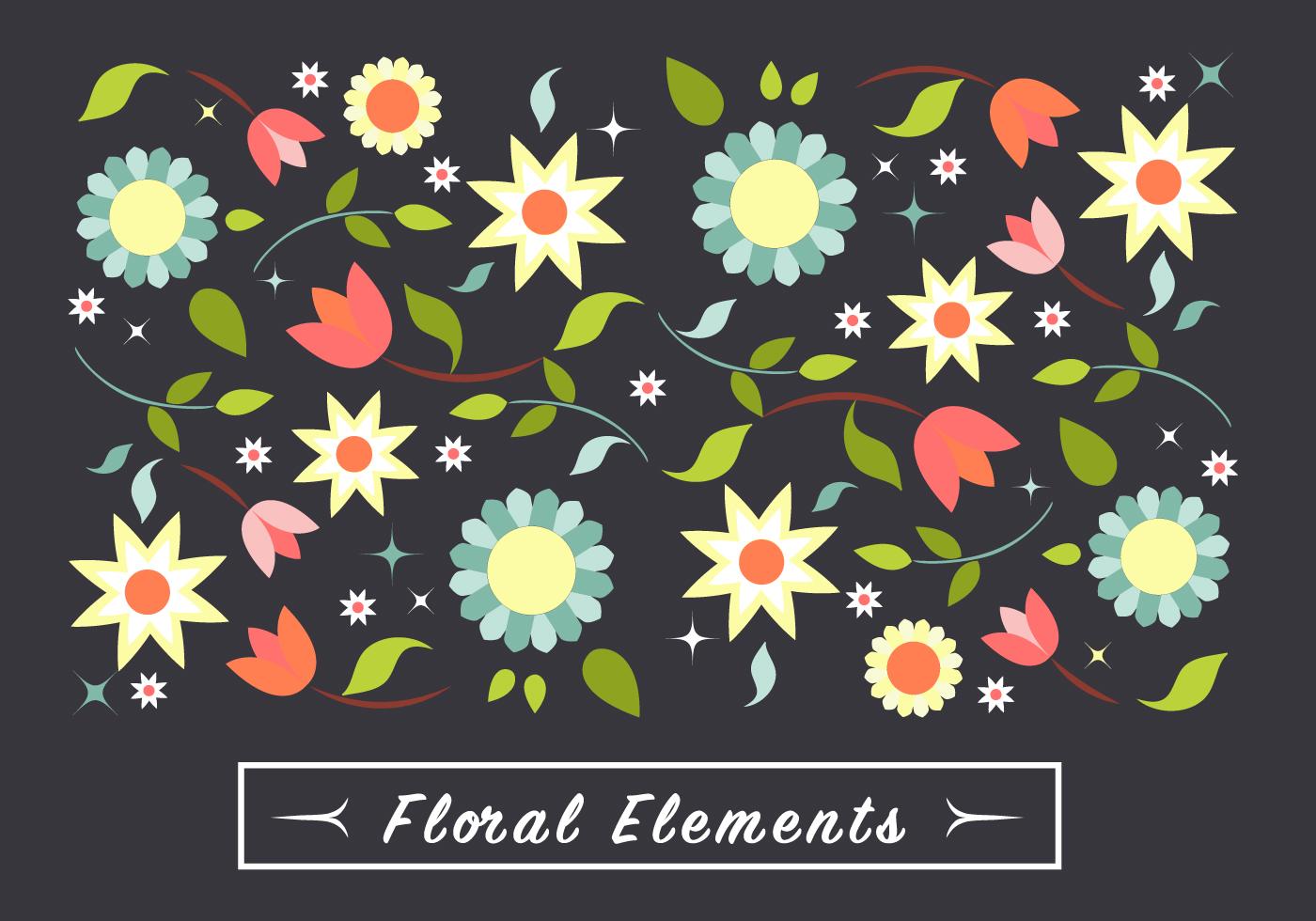 Free Spring Flower Vector Elements Stock Free and Free SVG