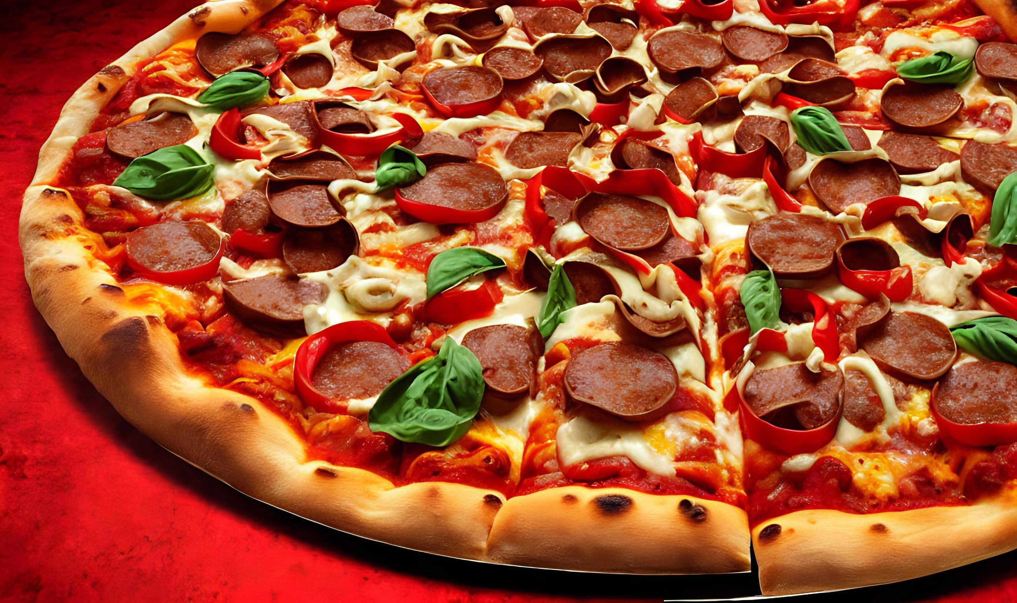 Pizza. Traditional Italian cuisine fast food. Stock Free