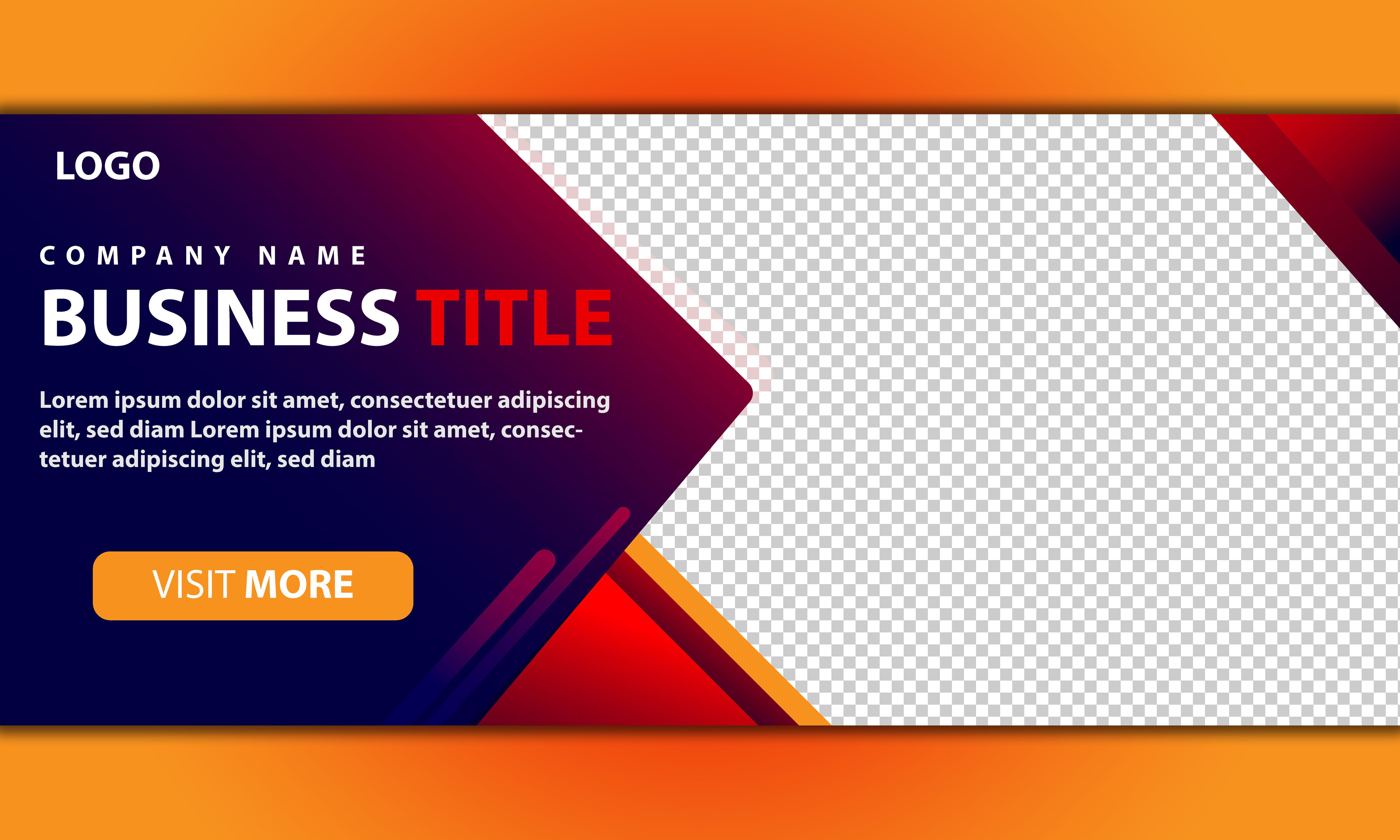 Gradient web banner template for corporate business Free Vector