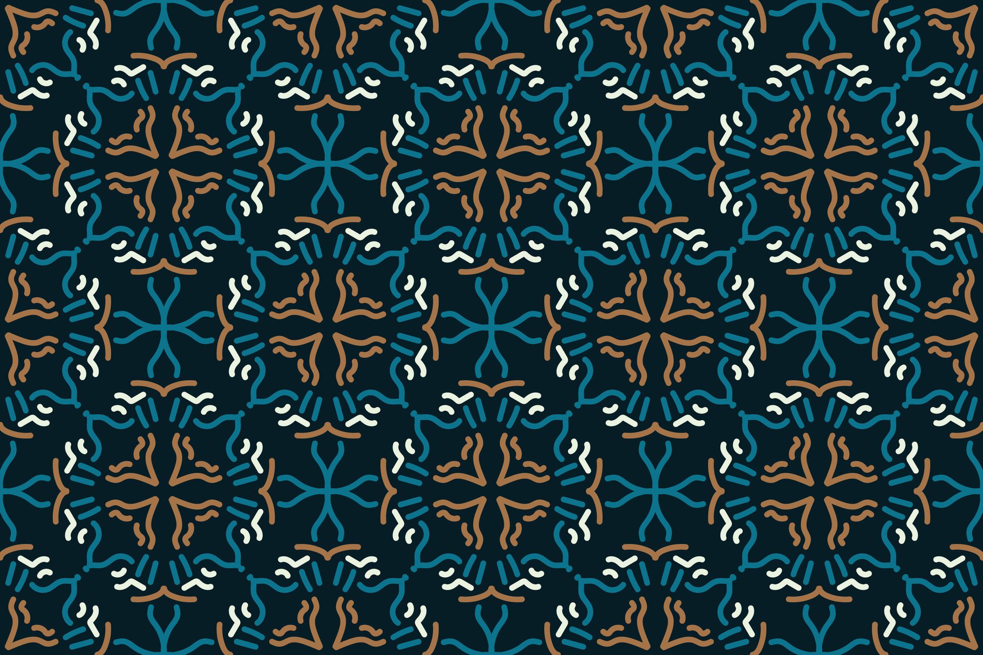 vintage seamless pattern with blue color Free Vector
