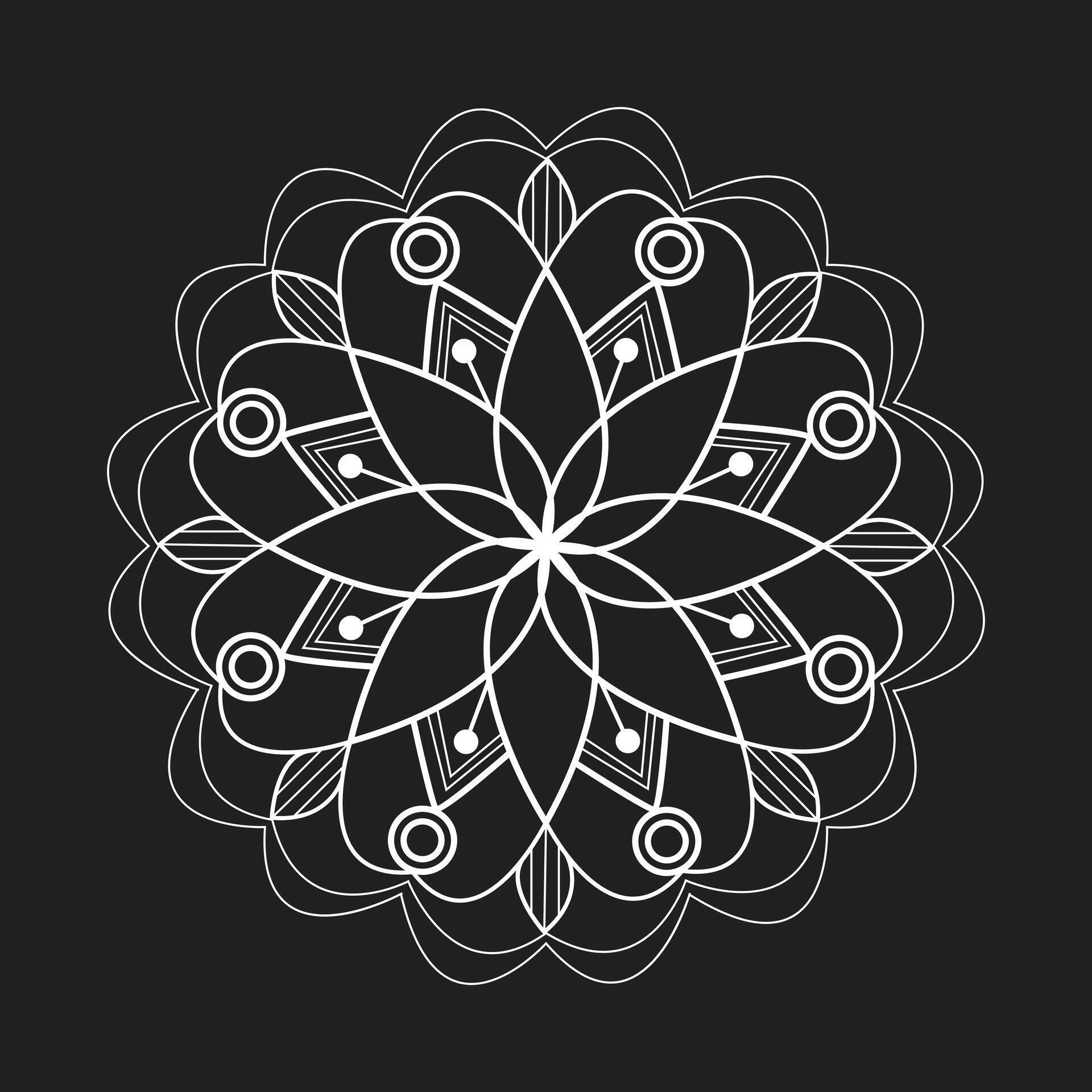 Easy circle mandala unique flower floral vector eps mandala patterns for free download Stock Free