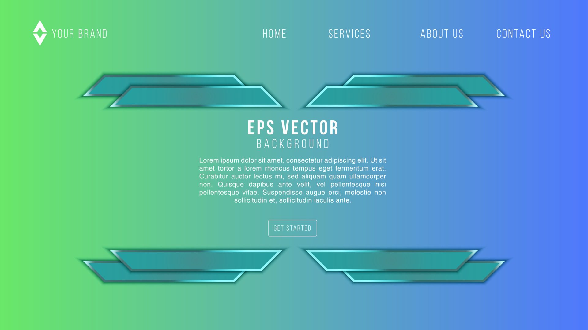 Blue Green Gradient Web Design Abstract Background EPS 10 Vector For Website, Landing Page, Home Page, Web Page Free Vector