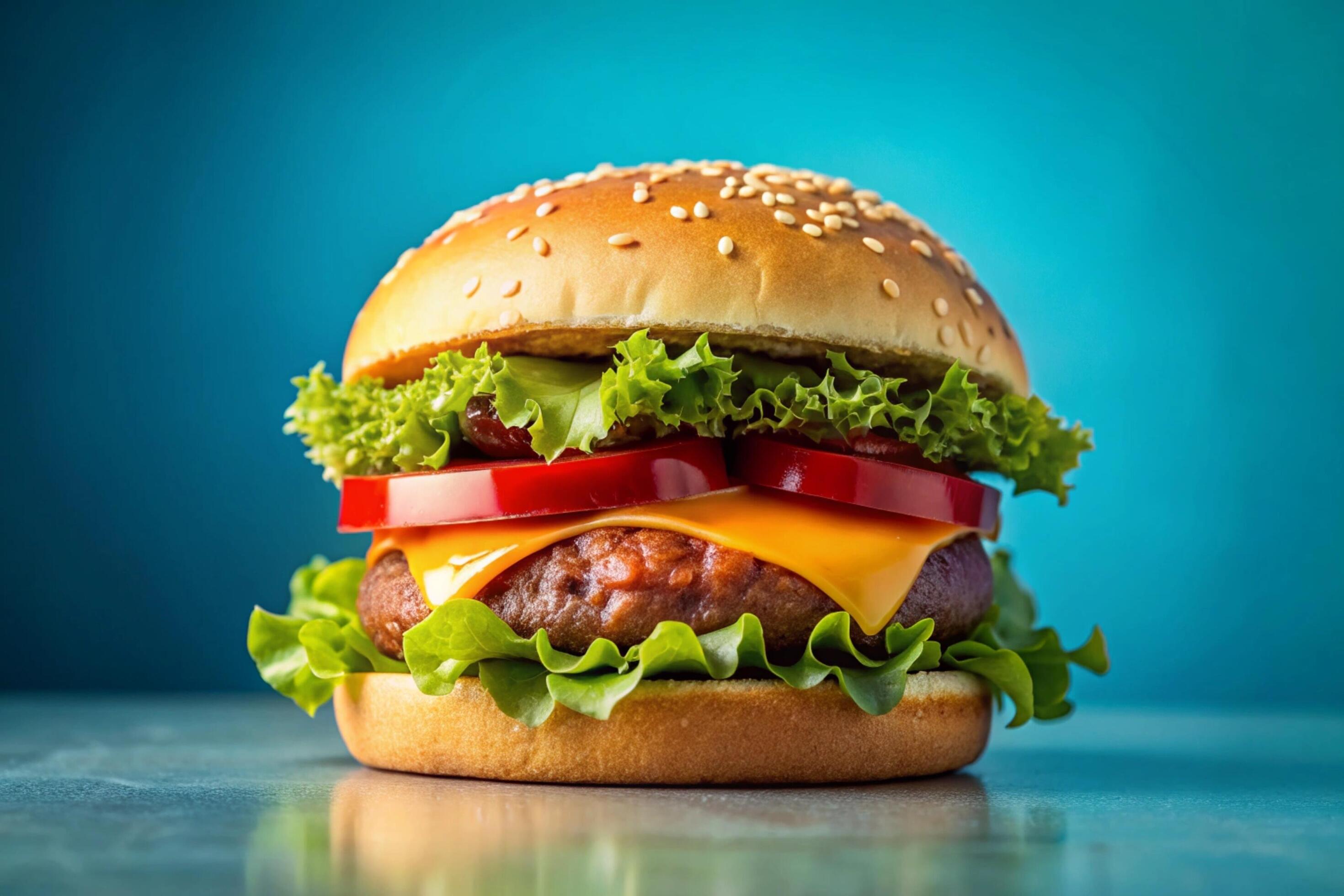 Burger photo isolated on clean background Stock Free