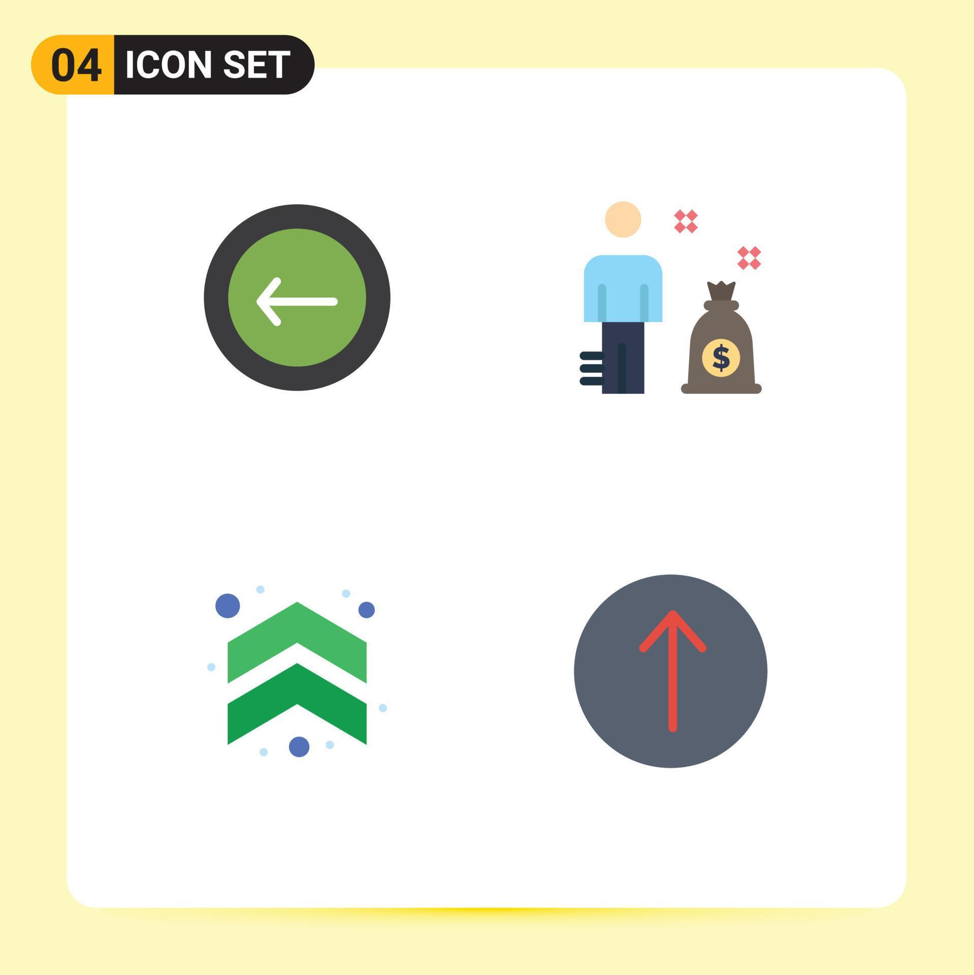 4 Universal Flat Icon Signs Symbols of application up interface investor arrow Editable Vector Design Elements Stock Free and Free SVG