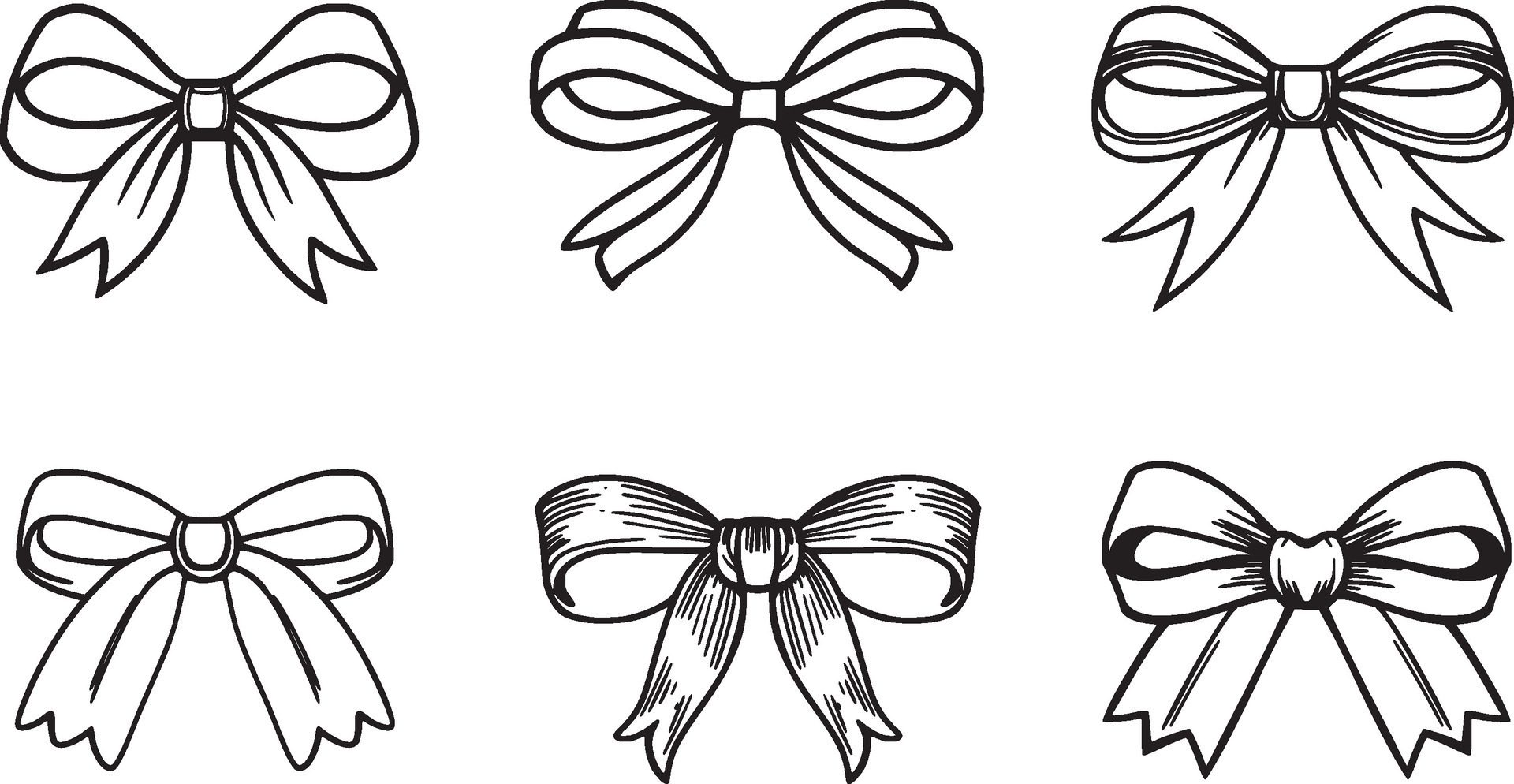 set ribbon banner in different styles Free Vector