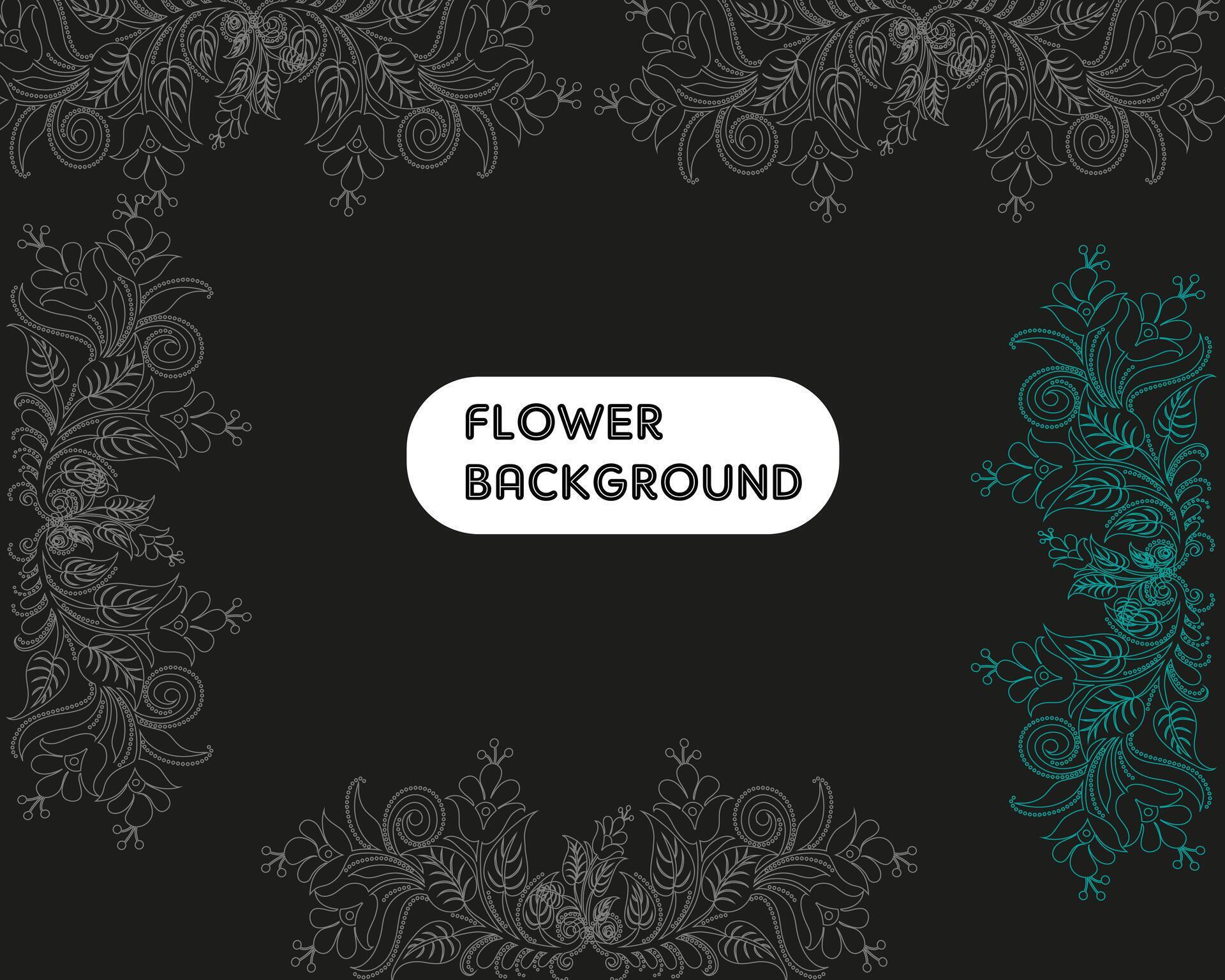 a card with a floral design on it and a place for the text flower. Stock Free