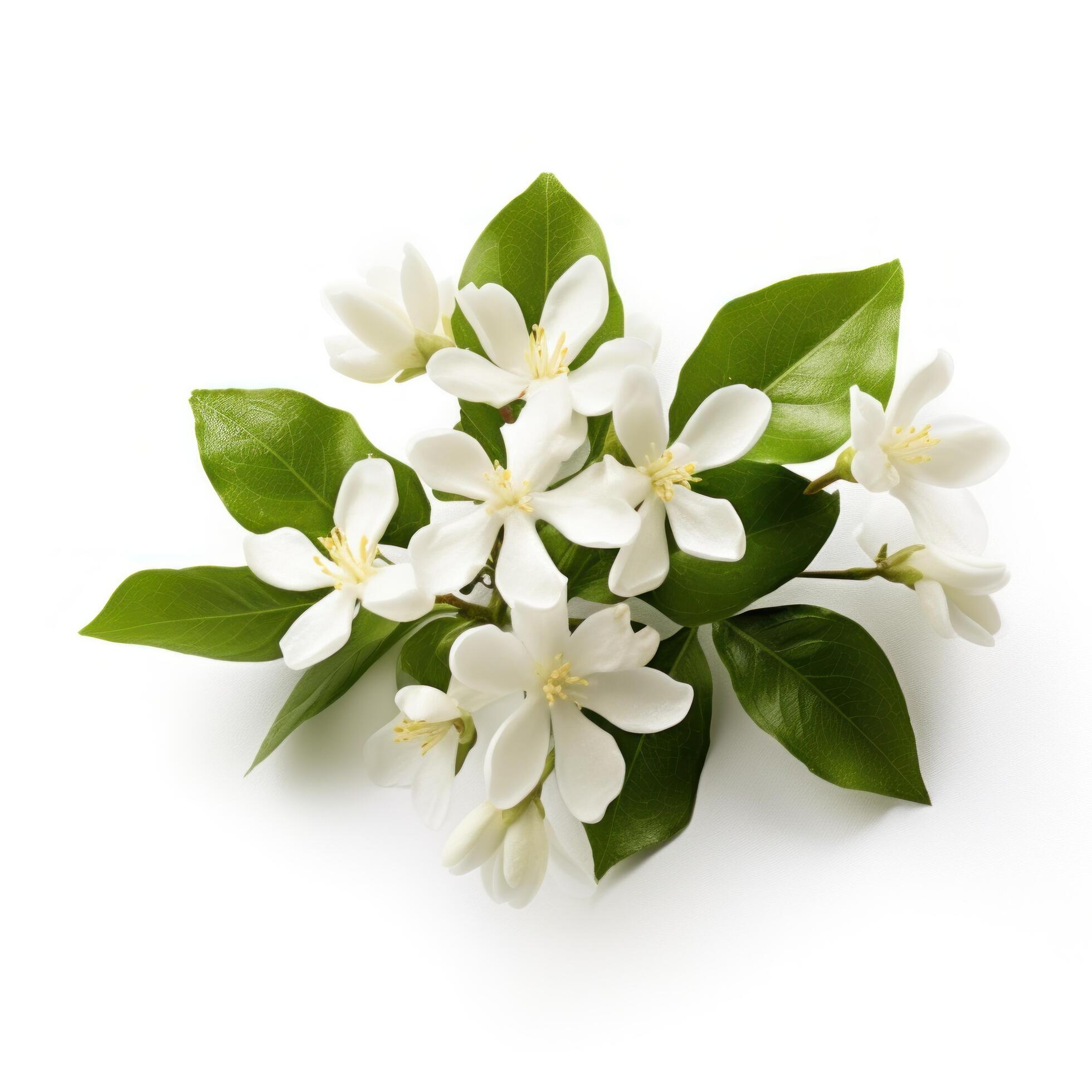 Jasmine flowers isolated. Illustration Stock Free