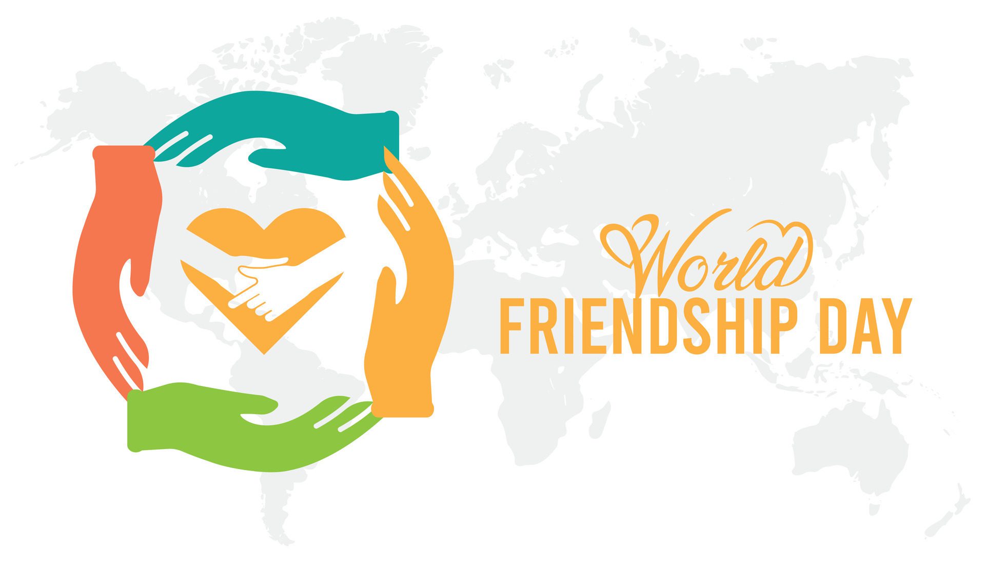 World Friendship Day every year in July. Template for background, banner, card, poster with text inscription. Free Vector