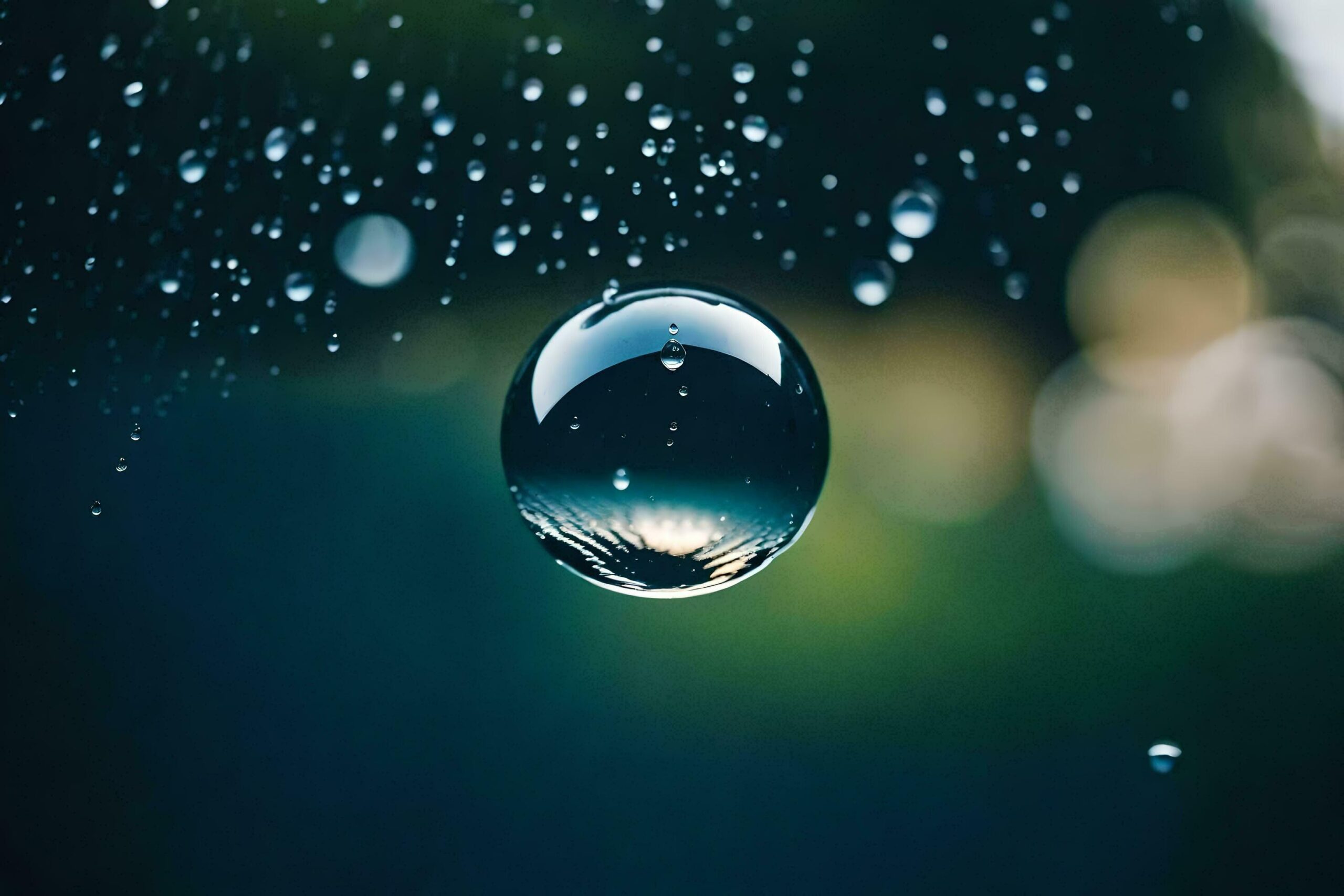 water droplets on a glass surface Free Photo