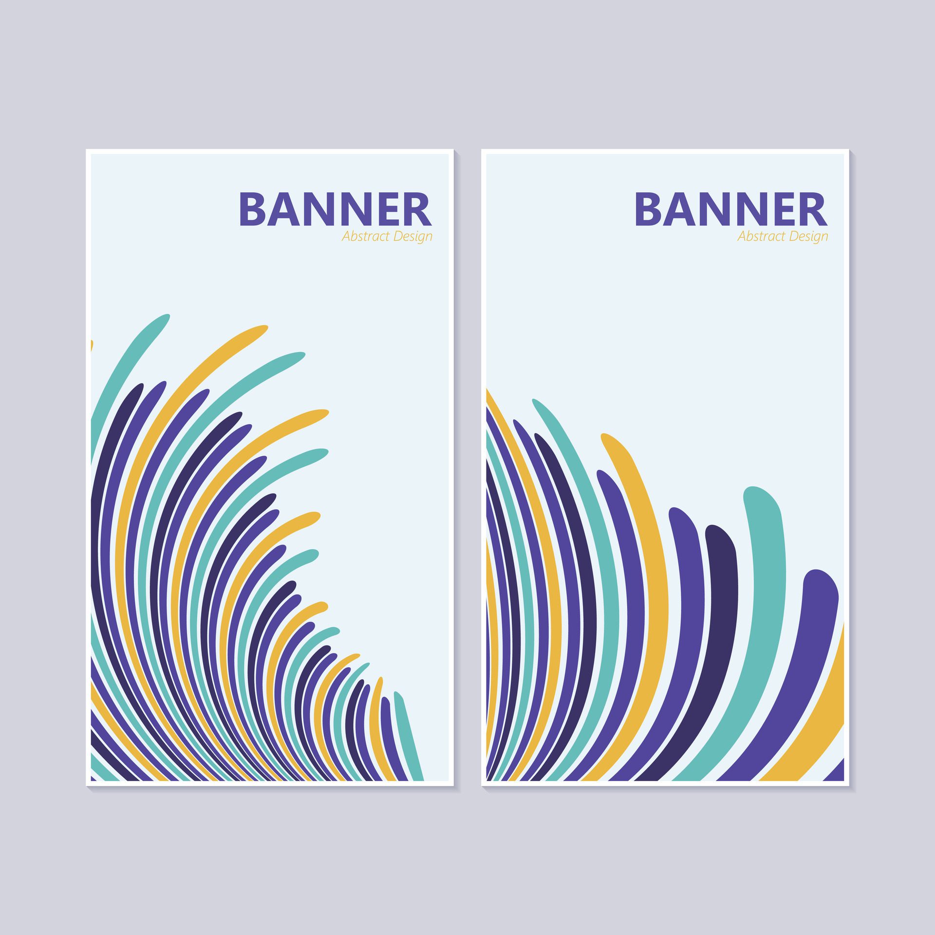 colorful abstract shape banner design Free Vector