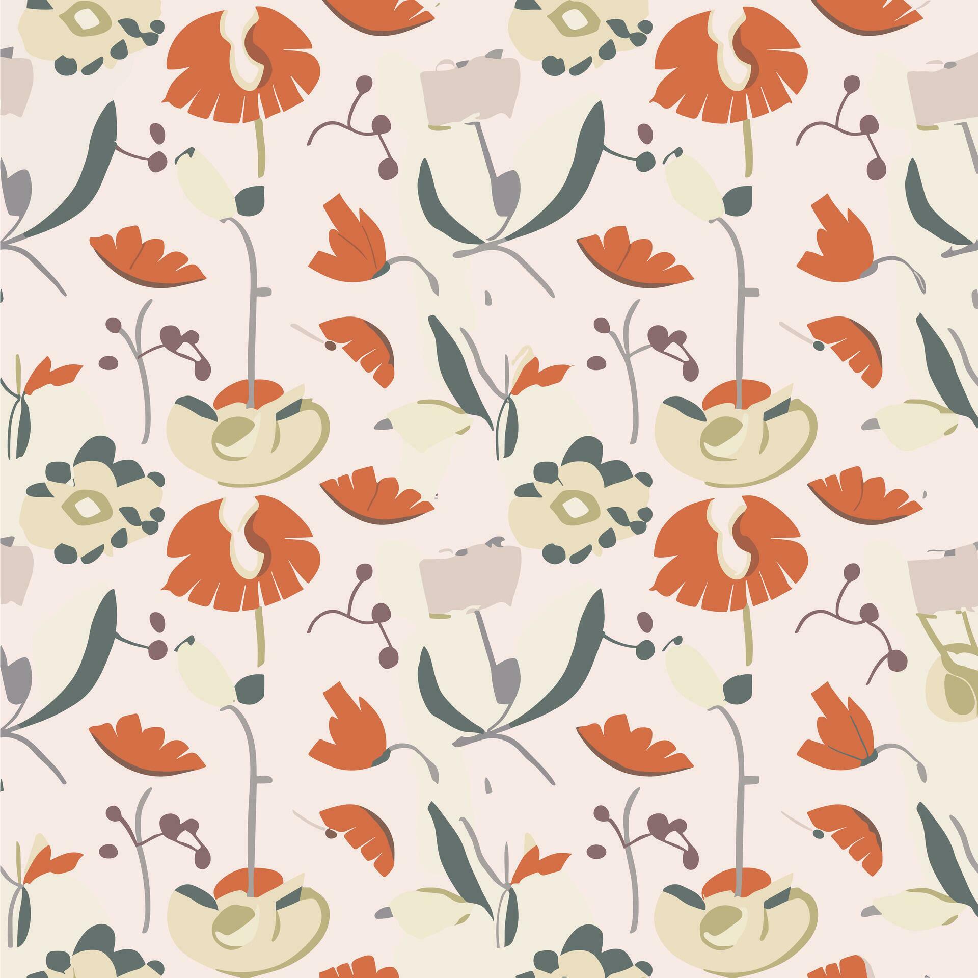 Vector flower pattern background design illustration Stock Free