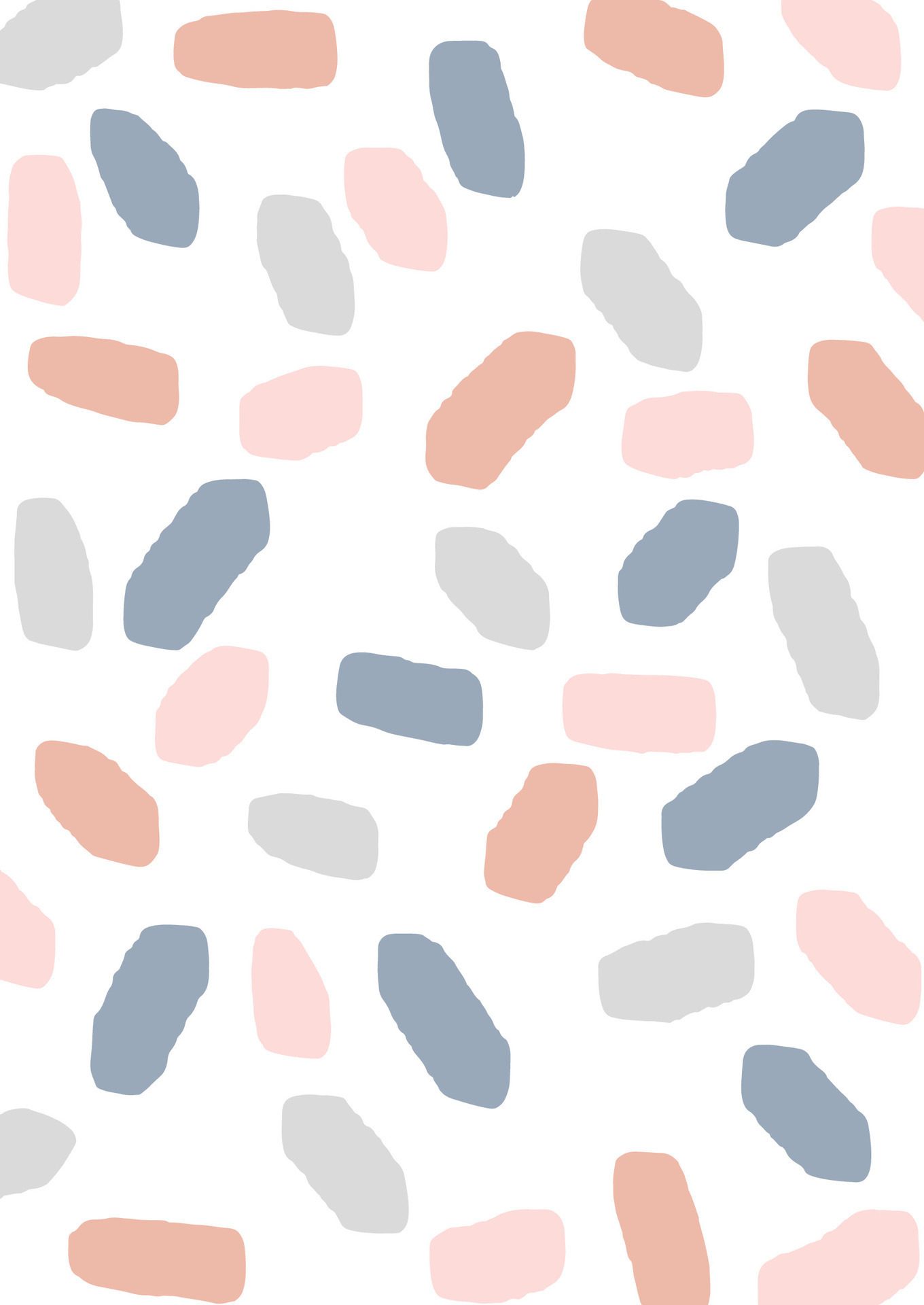 abstract Scandi style hand painted pattern background Free Vector