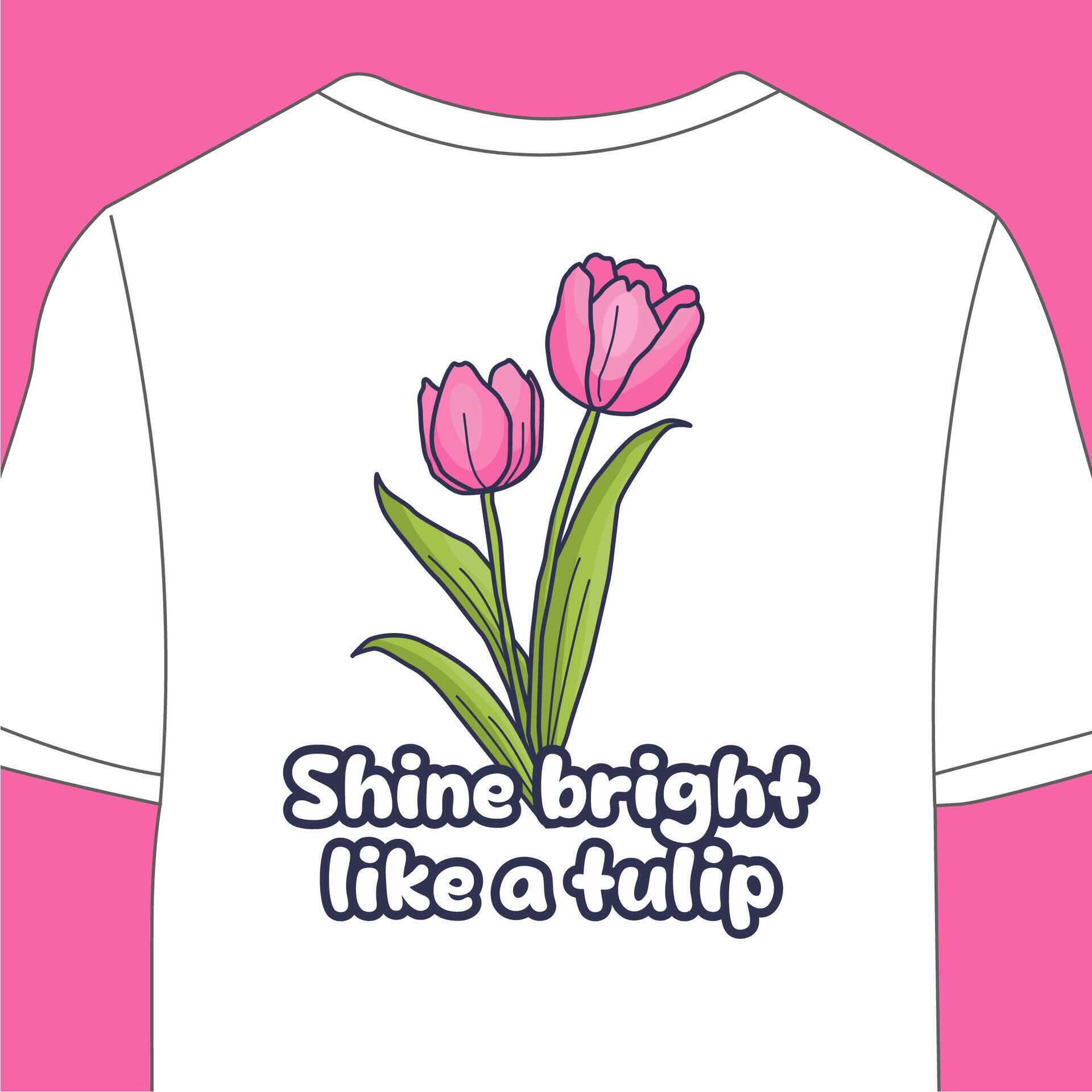 design t shirt tulips flowers… Stock Free