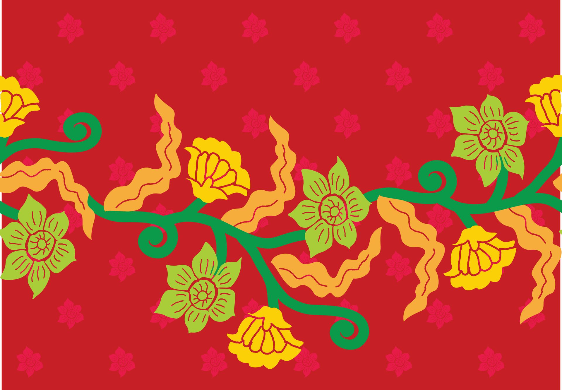 PrintIndonesian batik motifs with exclusive and classic Balinese style floral and plant patterns are suitable for various purposes. EPS 10 Free Vector