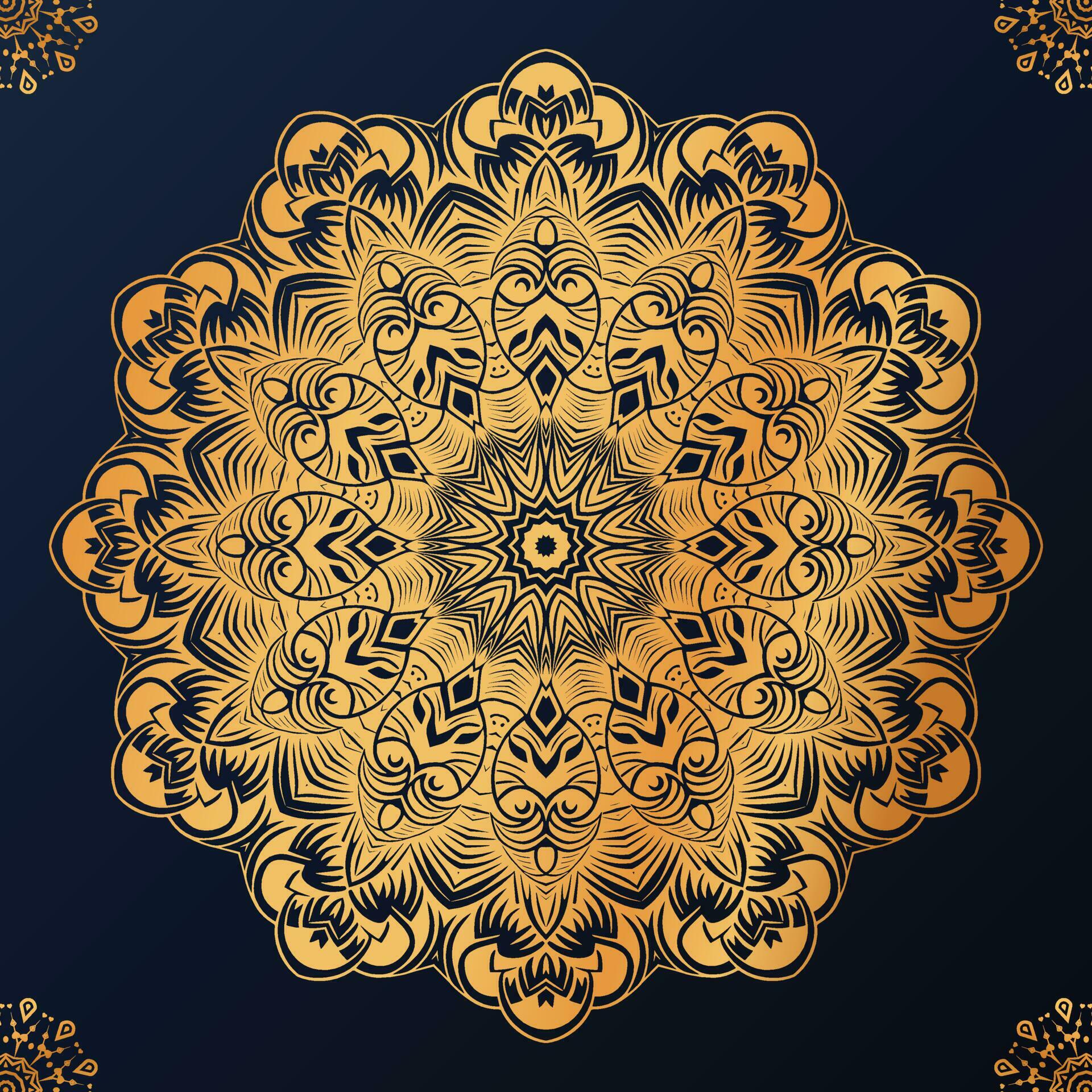 Vector flower luxury mandala background arabesque style Stock Free and Free SVG