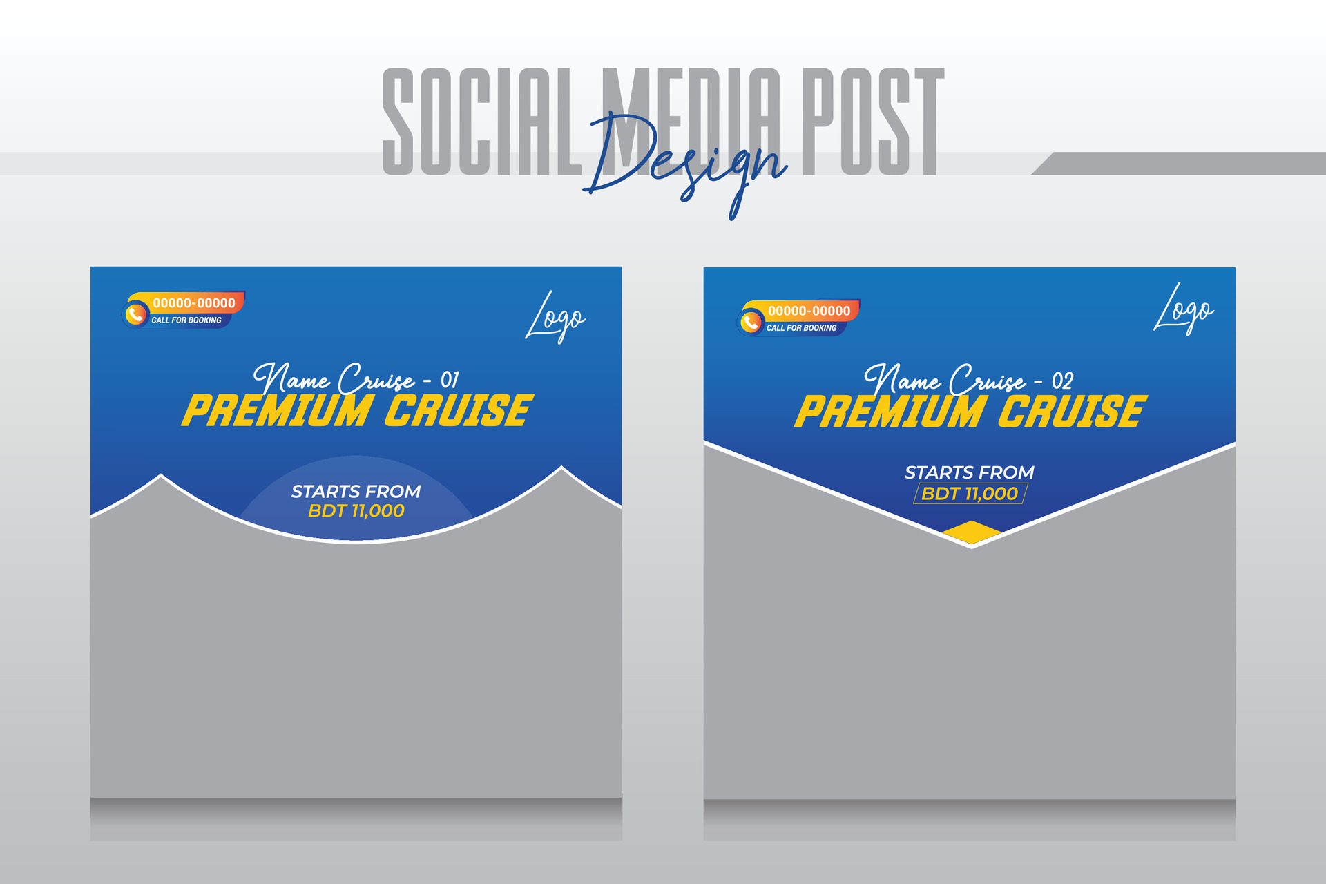 Cruise Ship Travel holiday vacation social media post web banner Free Vector