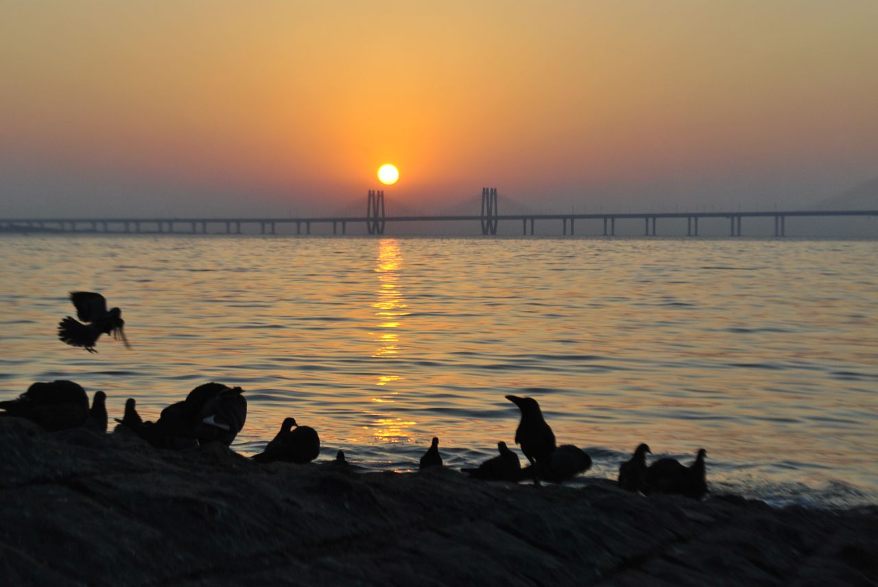 Mumbai Sunset India Stock Free