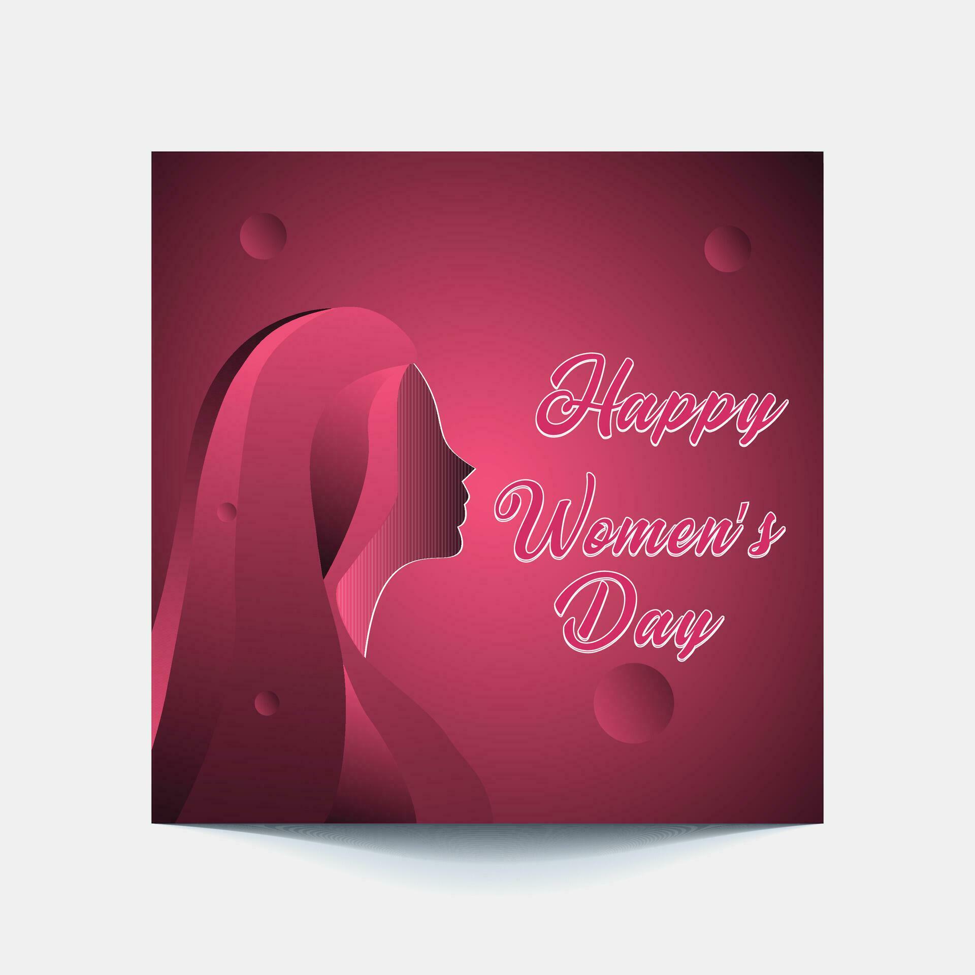 International Women’s Day 8 march with frame of flower and Paper art style. Stock Free