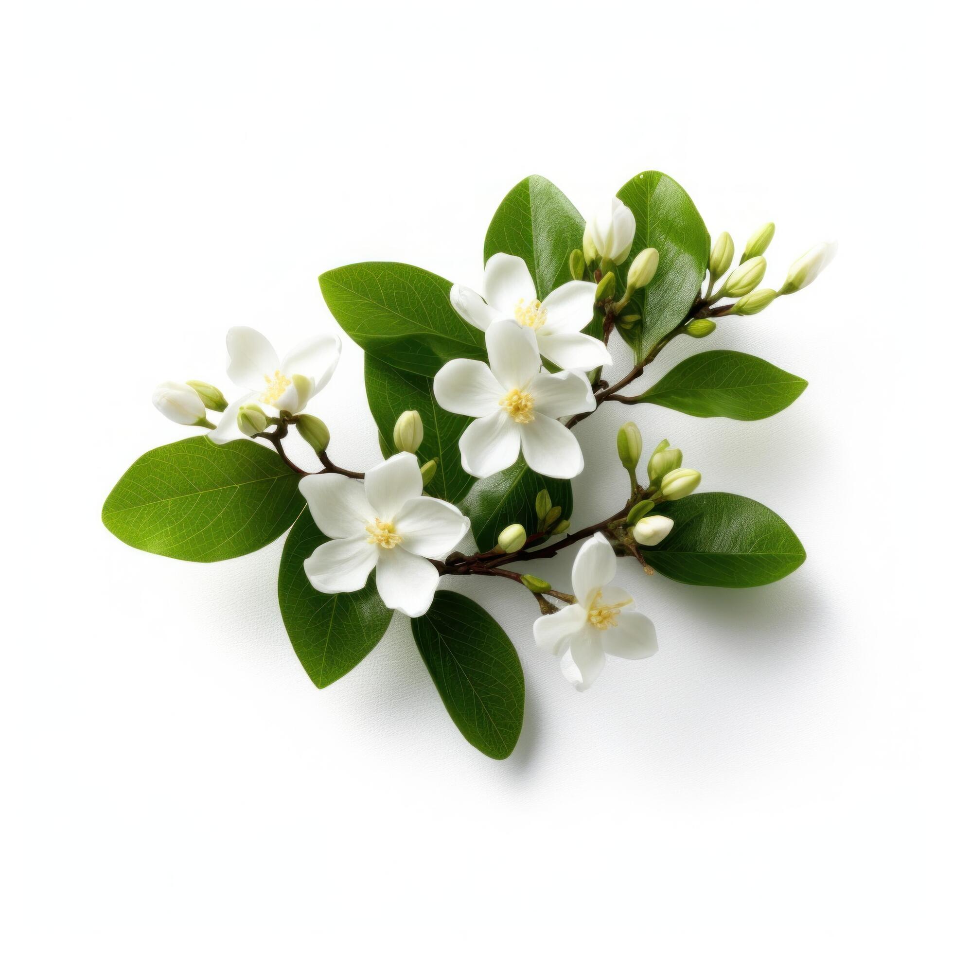 Jasmine flowers isolated. Illustration Stock Free