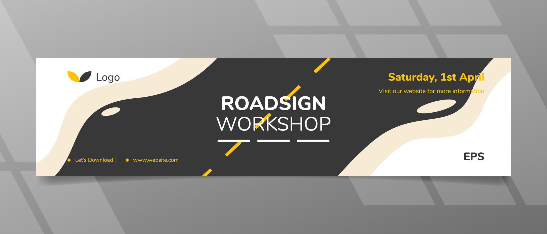 Banner design with atractive style for more promotion Free Vector