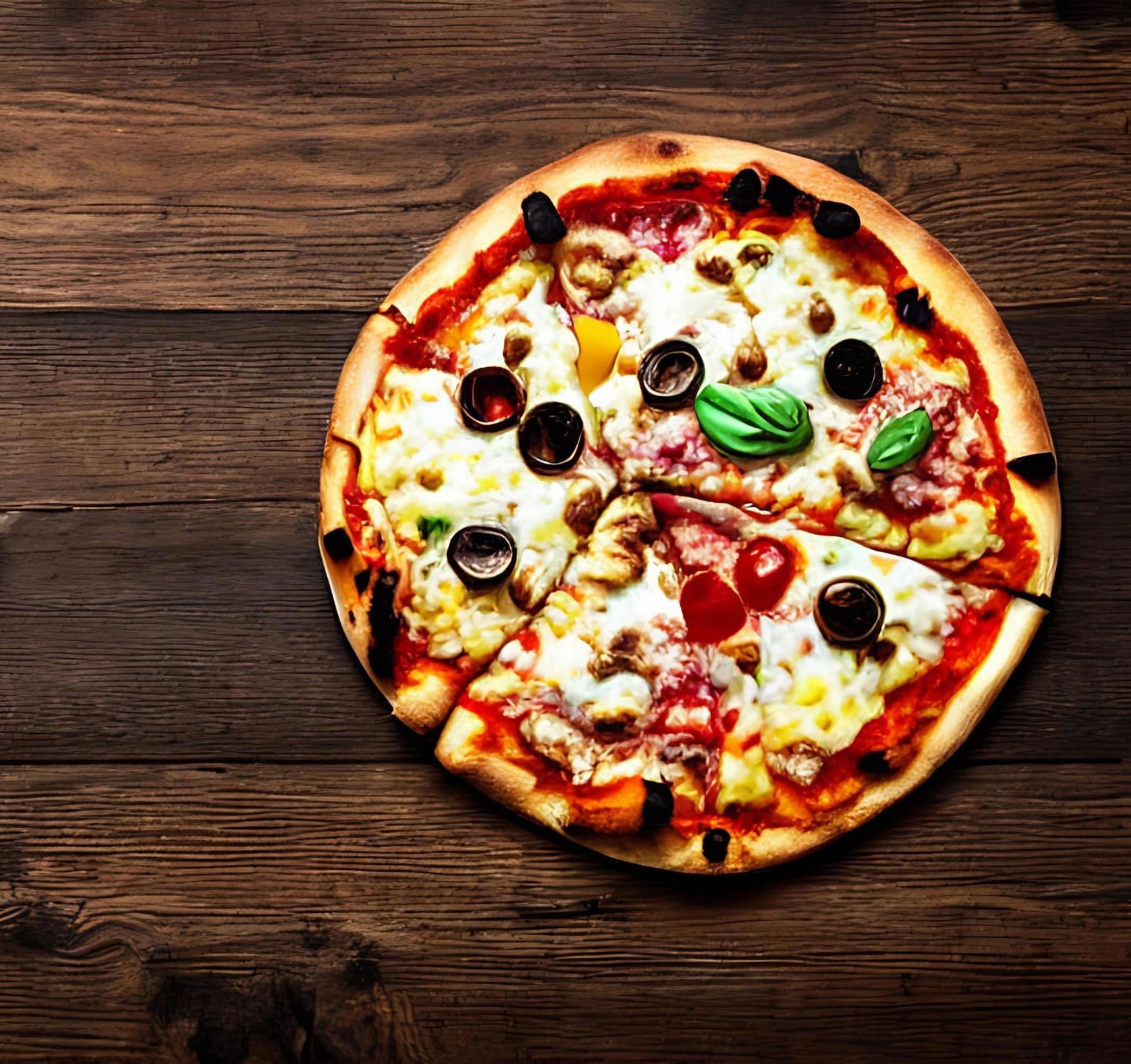 Pizza. Traditional Italian cuisine fast food. Stock Free