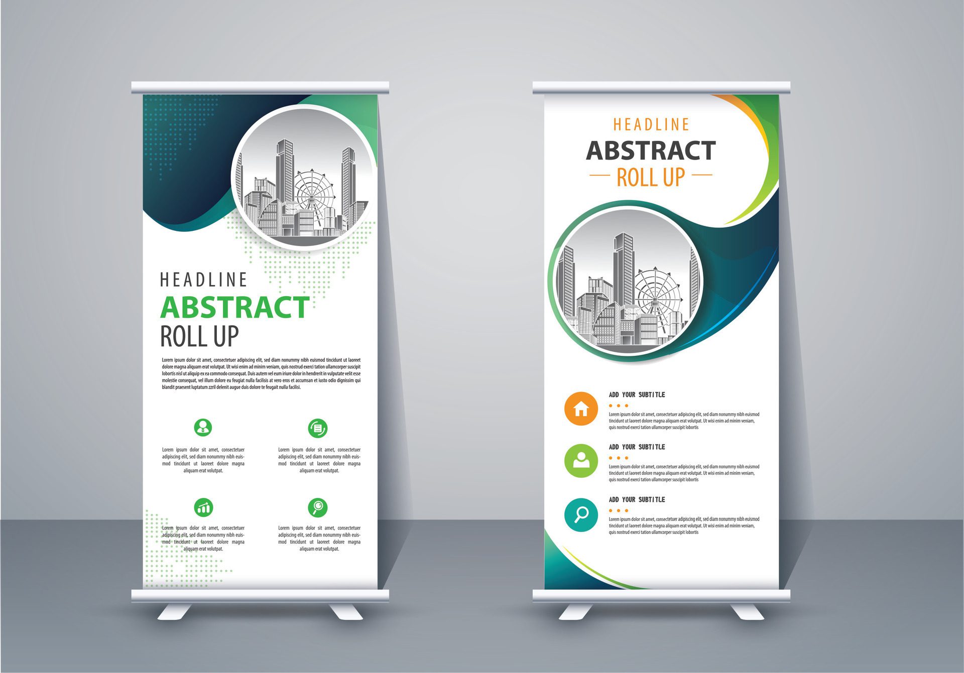 Vertical Banner Design Signboard Advertising Brochure Flyer Template X-banner and Street Business Flag of Convenience, Layout Background Free Vector