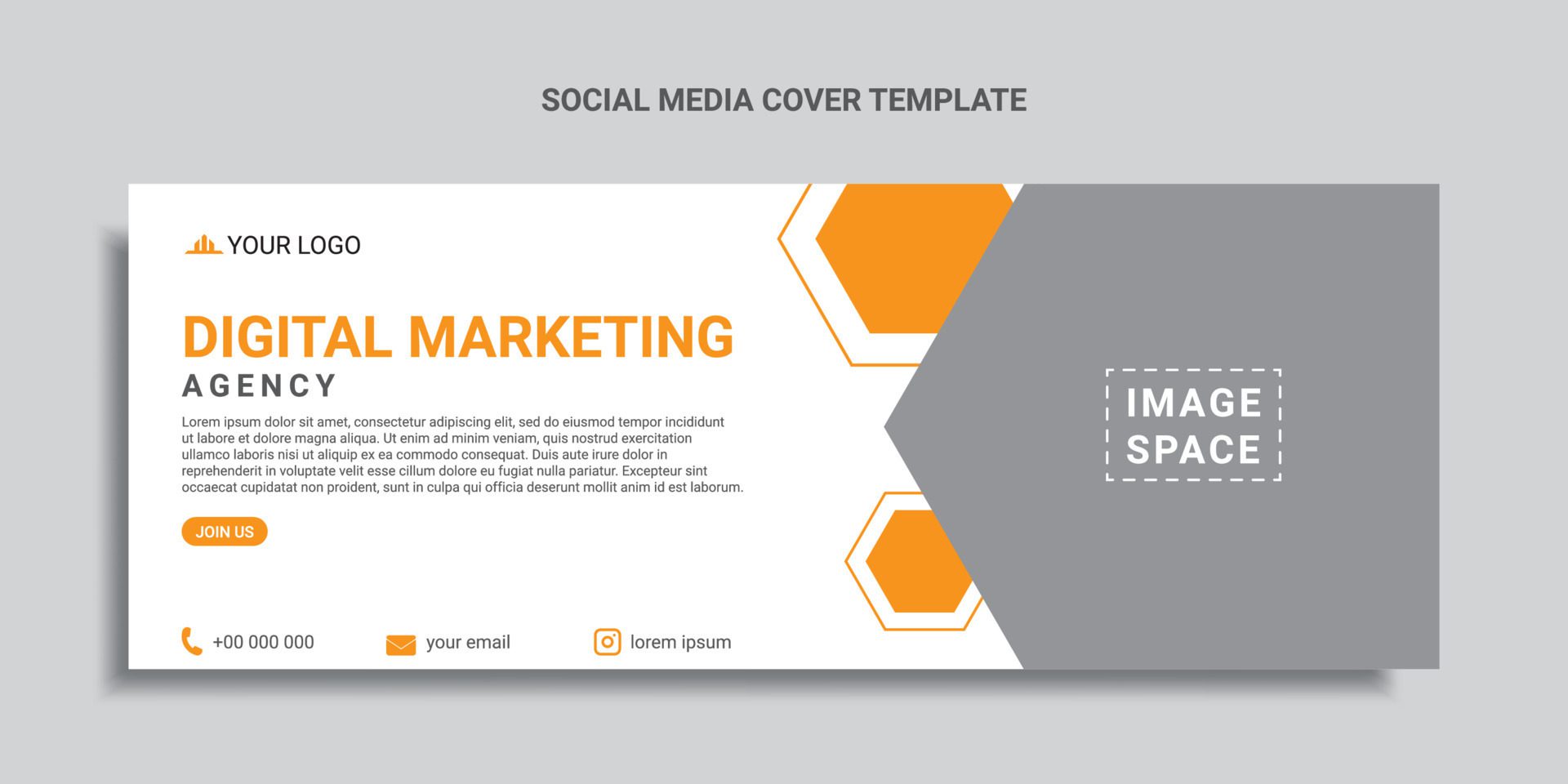 digital marketing social media cover design or web banner Free Vector