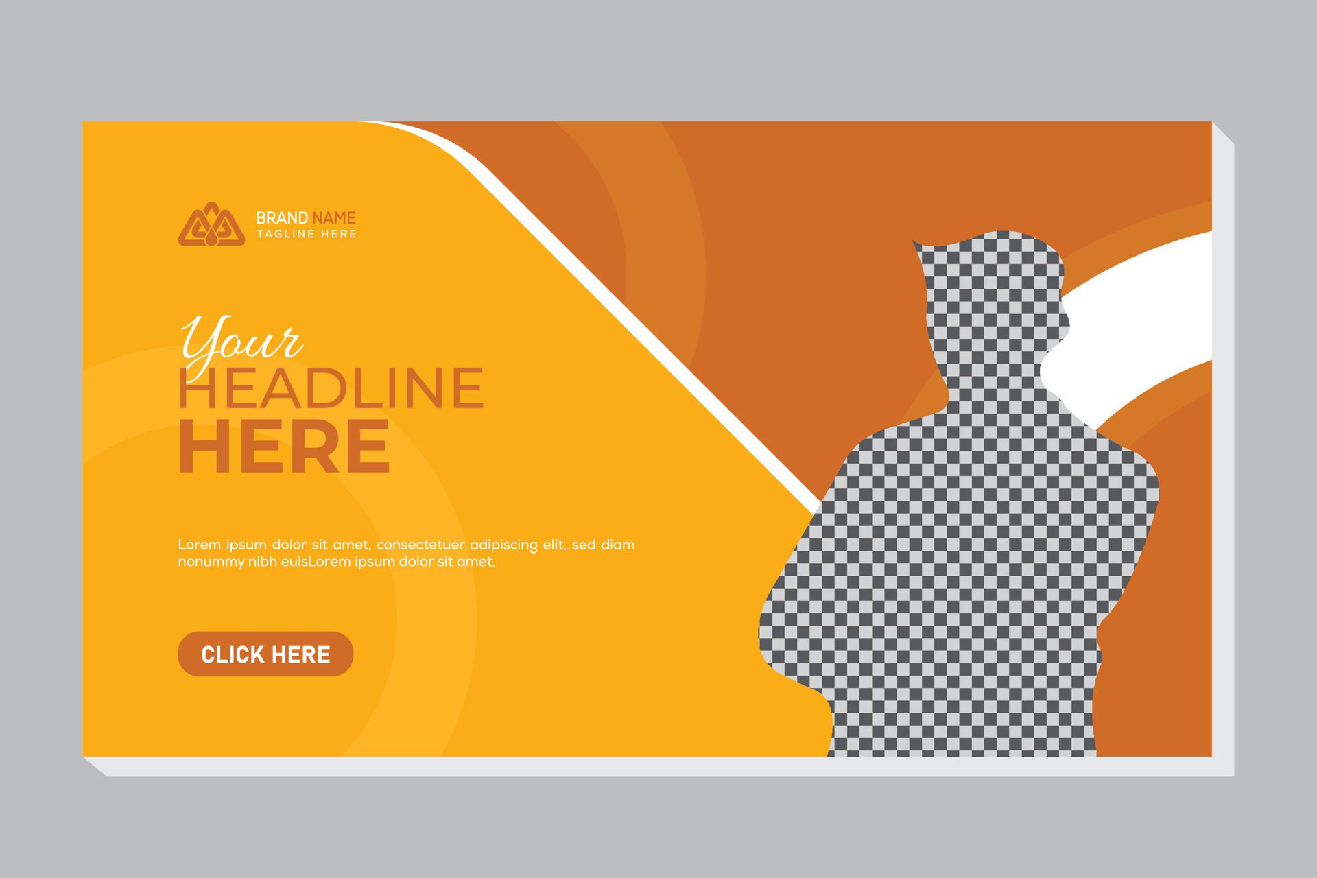 Simple and clean thumbnail design, online advertisement banner and web banner template. Free Vector