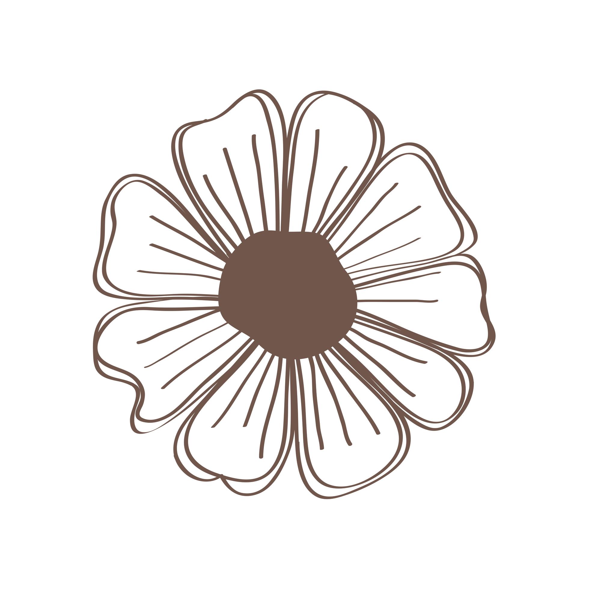 spring flower hand drawn icon Stock Free