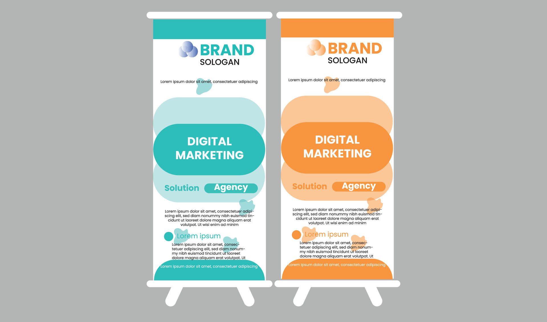 DIGITAL MARKETING ROLL UP BANNER Free Vector