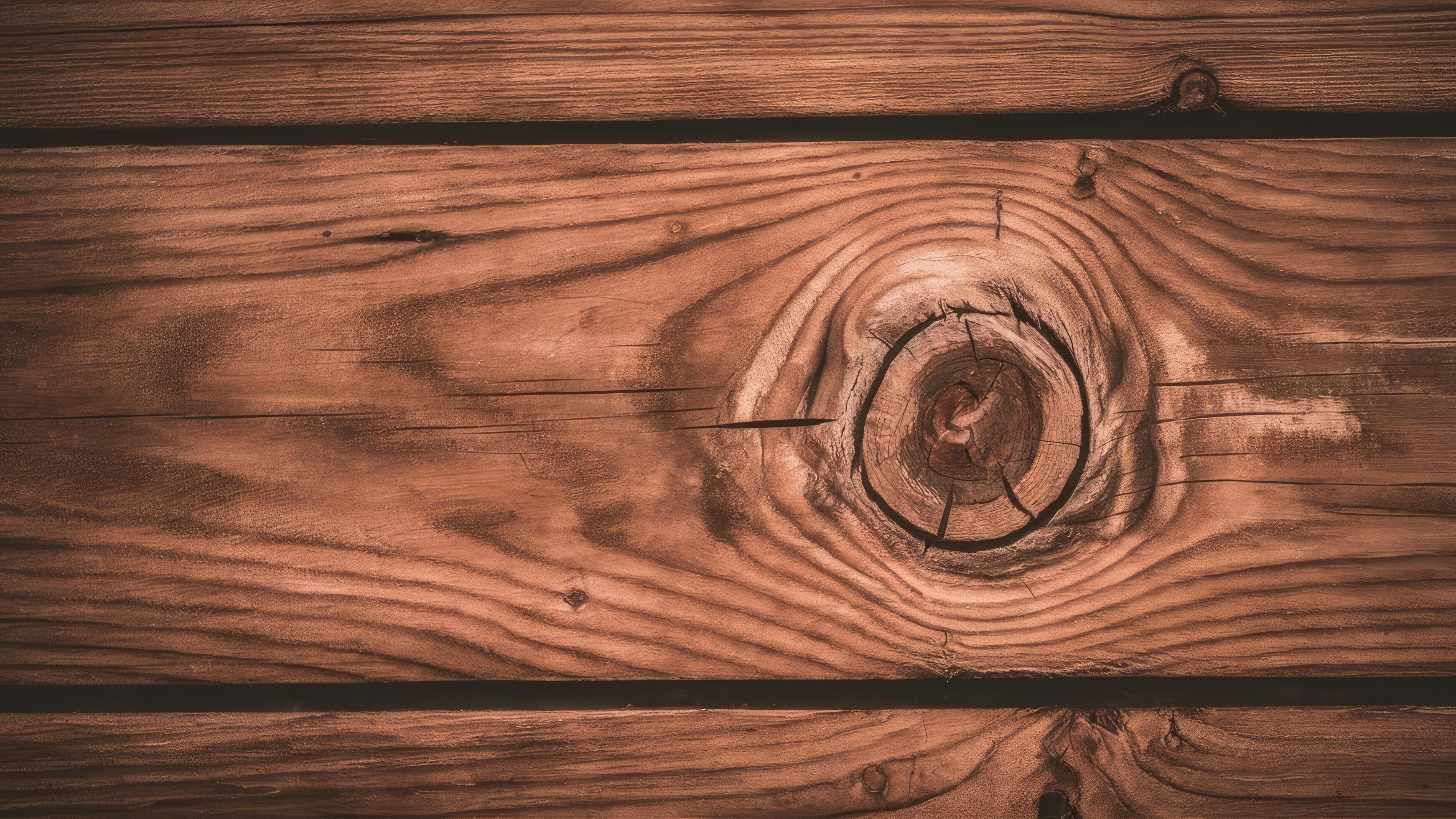 Rustic wooden planks with natural grain, perfect for backgrounds and textures in design projects Stock Free