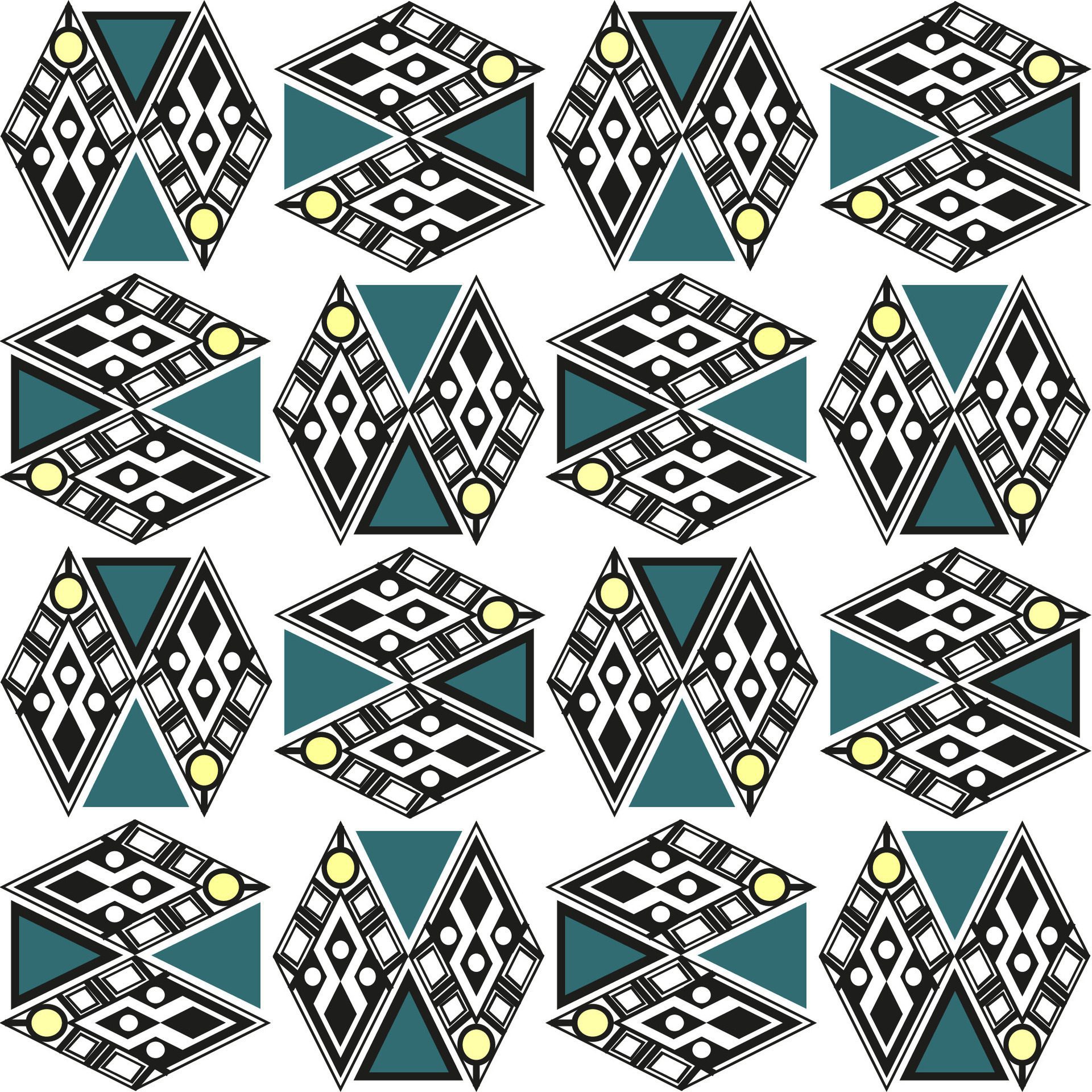 Seamless pattern with patchwork diamonds, reminiscent of precious Art Deco jewelry 2 Free Vector