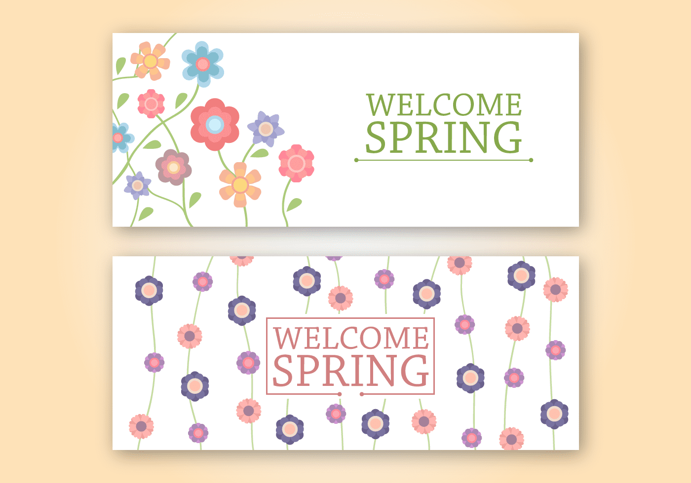 Free Spring Banner Vector Free Vector and Free SVG