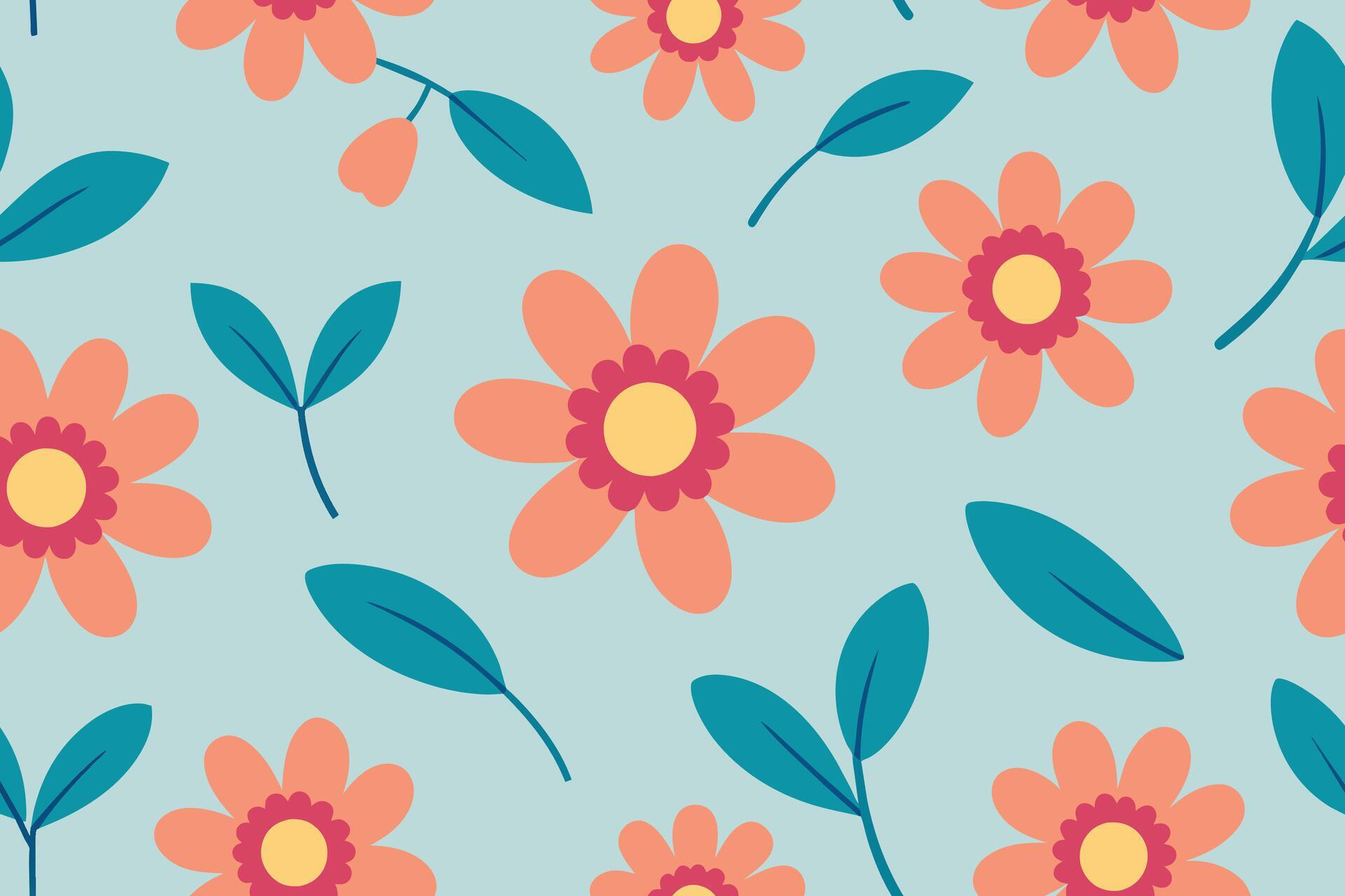 Seamless Pattern Elements Flower Ditsy Stock Free