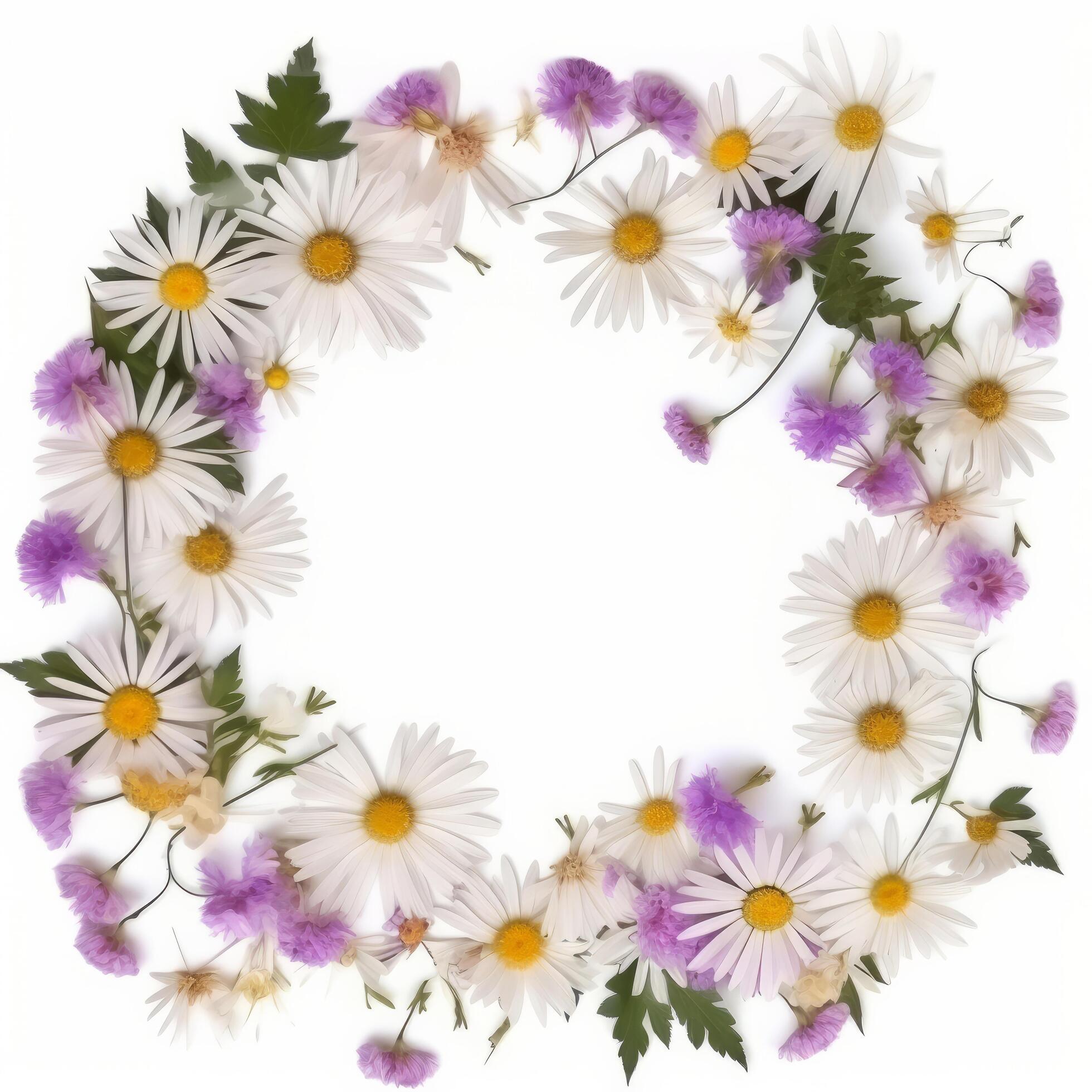 Natural flower frame. Illustration Stock Free