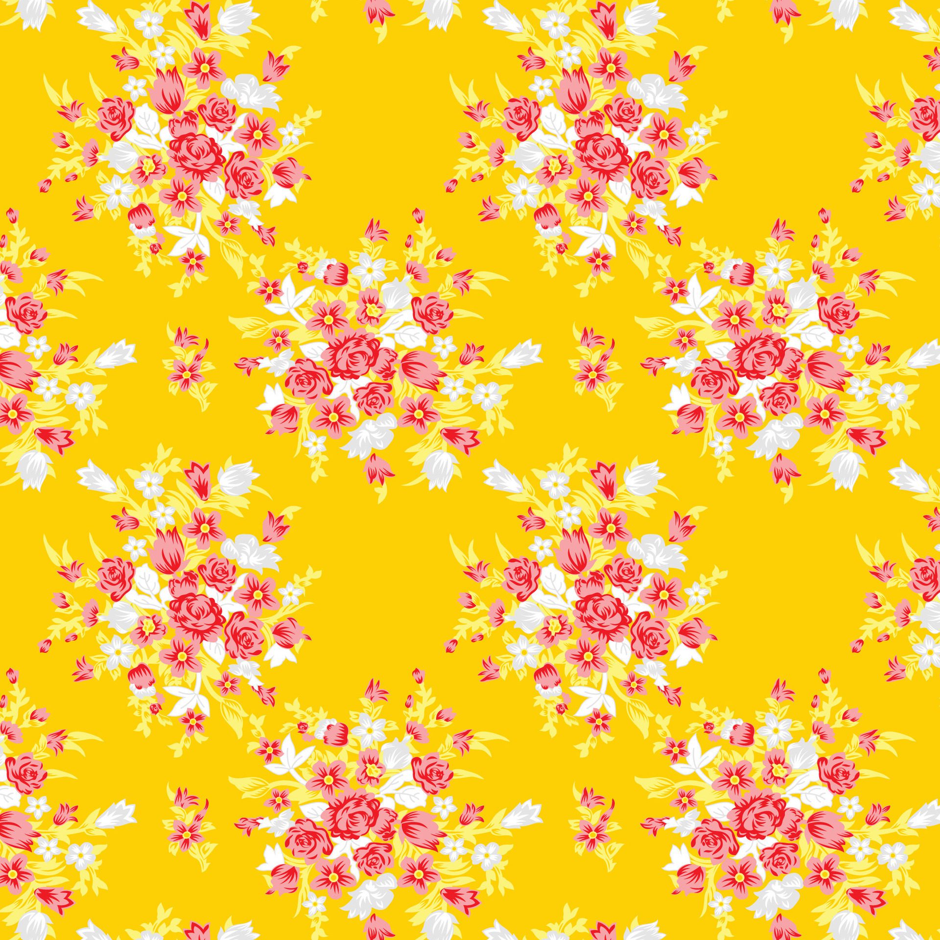 Colored seamless floral vector pattern Free Vector Free Vector