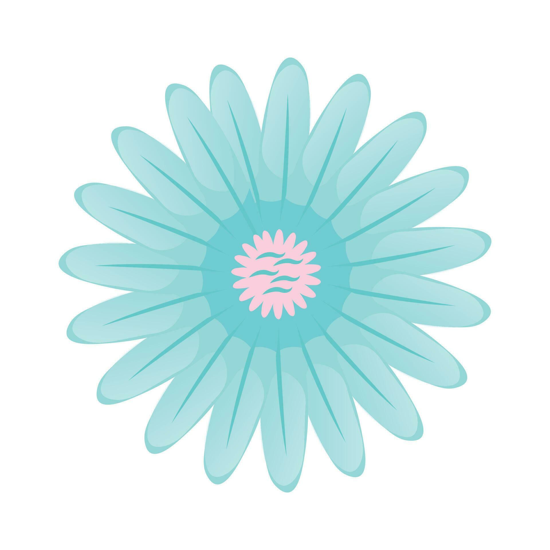 Vector hand drawn spring flower on white background Stock Free